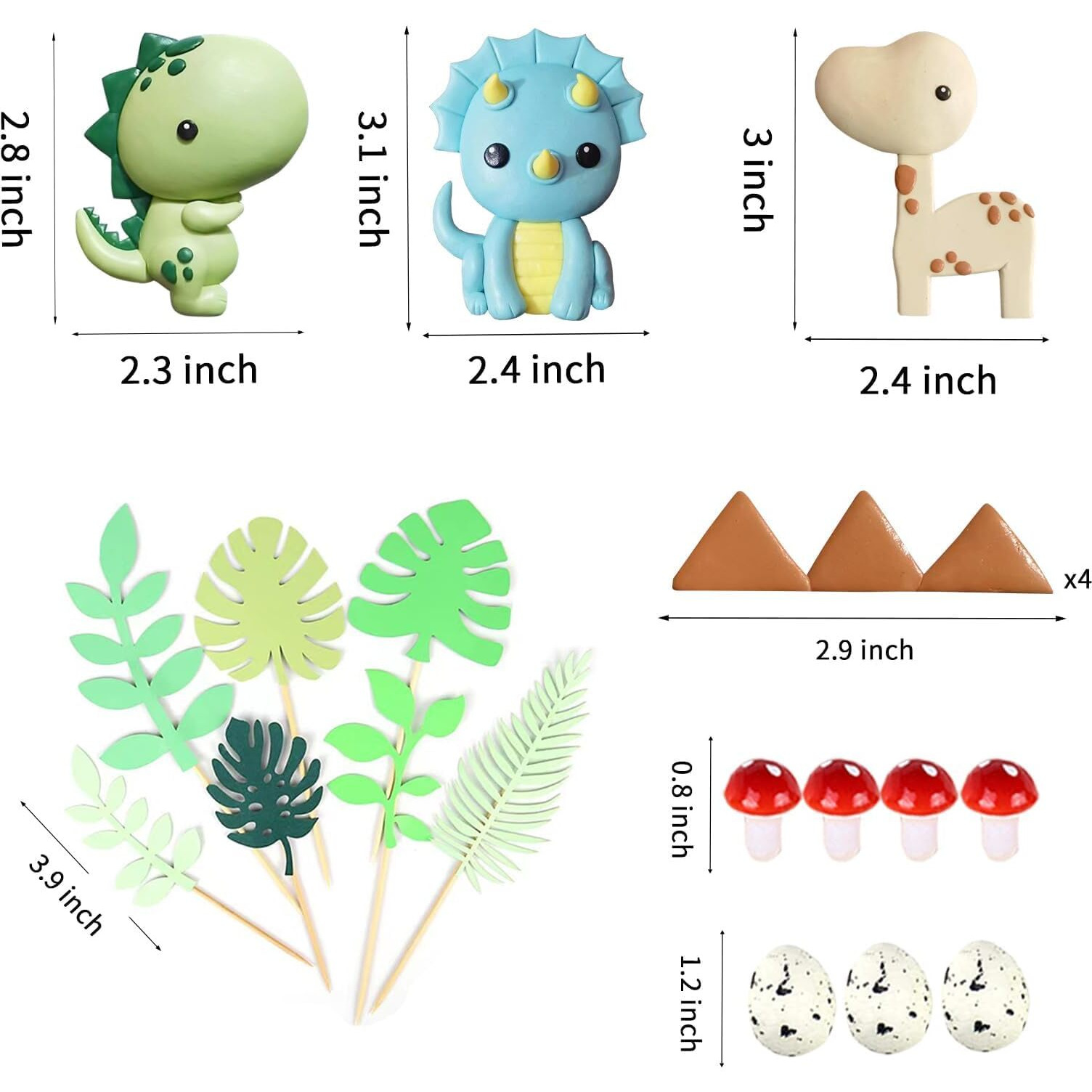 Baby Dinosaur Cake Toppers Dinosaur Cake Decorations Dinosaur Birthday Cake Toppers For Baby Shower Boy Girl Birthday Dinosaur Themed Party Supplies (21 Pcs)