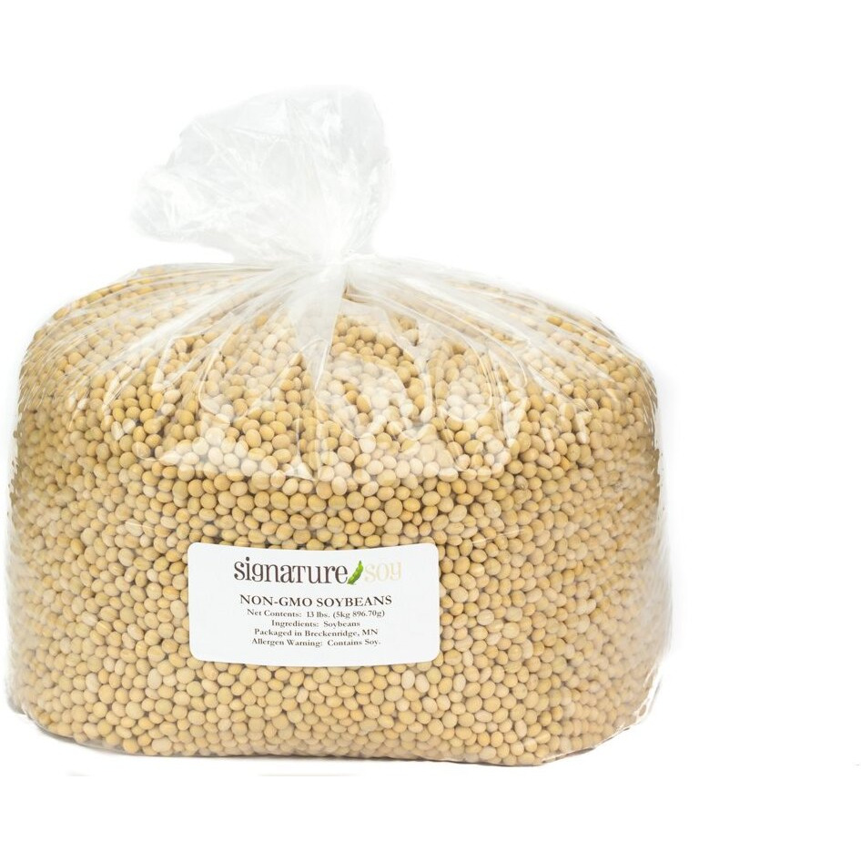 Signature Soy Non-Gmo Soybeans For Making Soymilk & Tofu 13 Lbs. Fresh Crop
