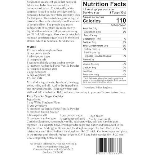 Authentic Foods Sorghum Flour Superfine 3Lbs
