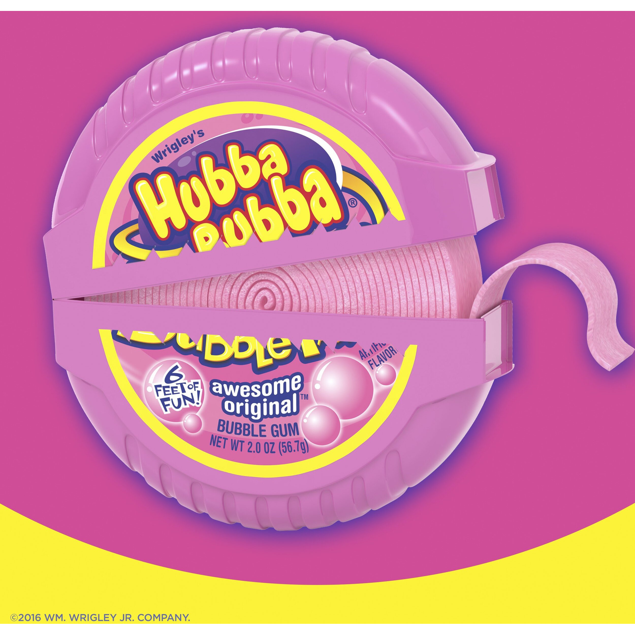 Hubba Bubba Bubble Gum Original Bubble Gum, 2 Ounce (Pack Of 12)