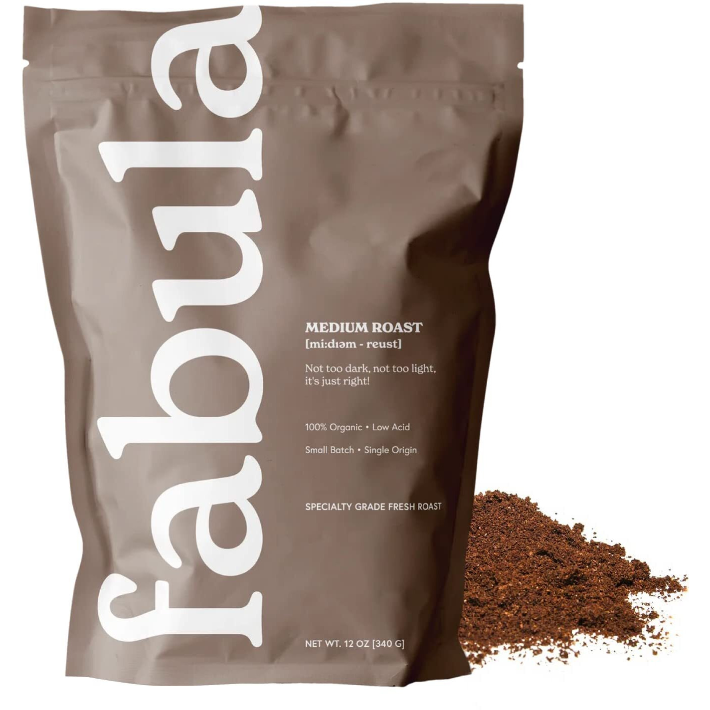 Fabula Organic Coffee For French Press, Low Acid Coffee Freshly Grounded - Non-Gmo - No Mold - Mycotoxins Pesticides Free - Single Origin Coffee - 12 Oz