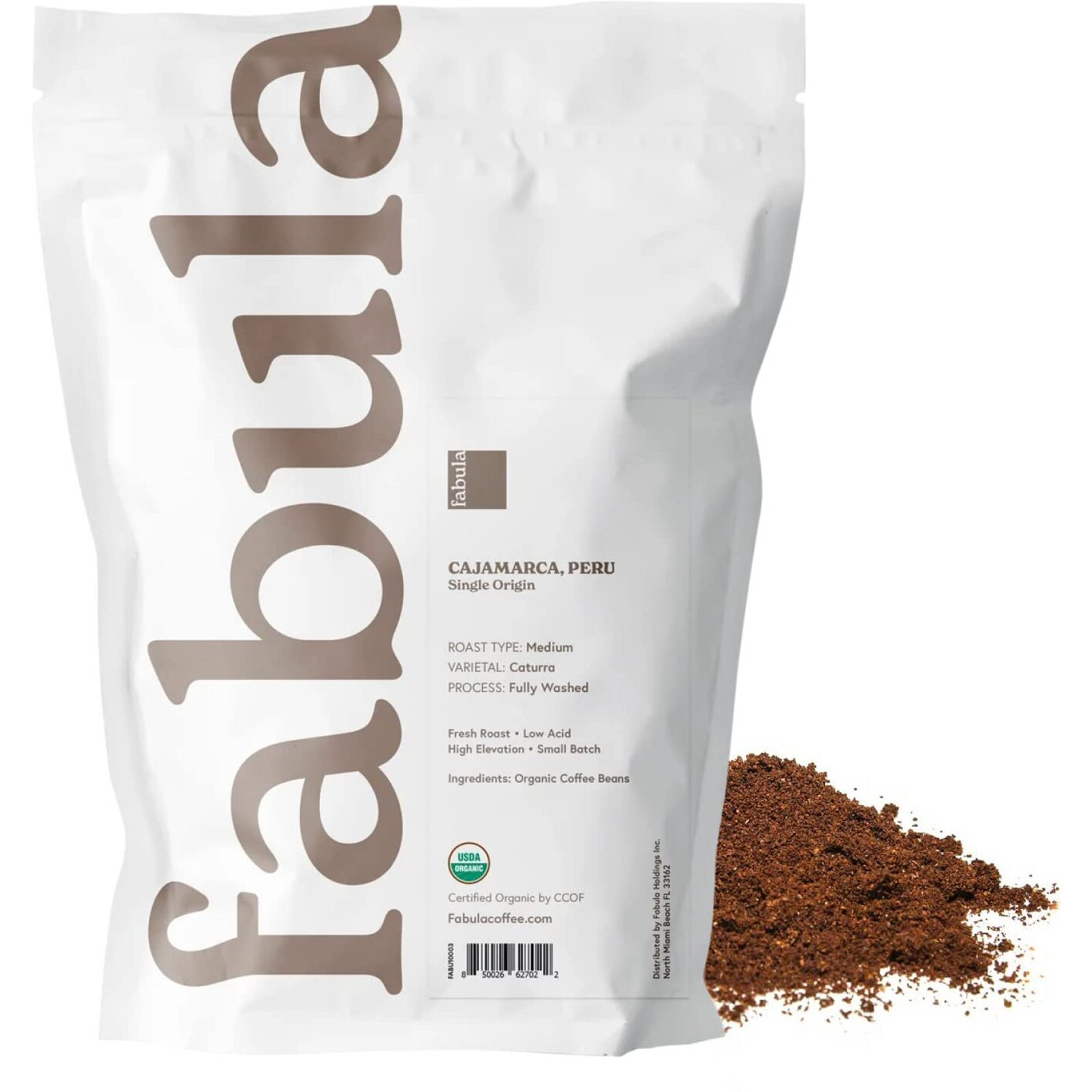 Fabula Organic Coffee For French Press, Low Acid Coffee Freshly Grounded - Non-Gmo - No Mold - Mycotoxins Pesticides Free - Single Origin Coffee - 12 Oz