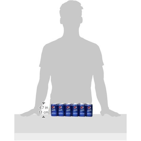 Pepsi Made With Real Sugar, 7.5 Fl Oz Mini Cans, 24 Pack