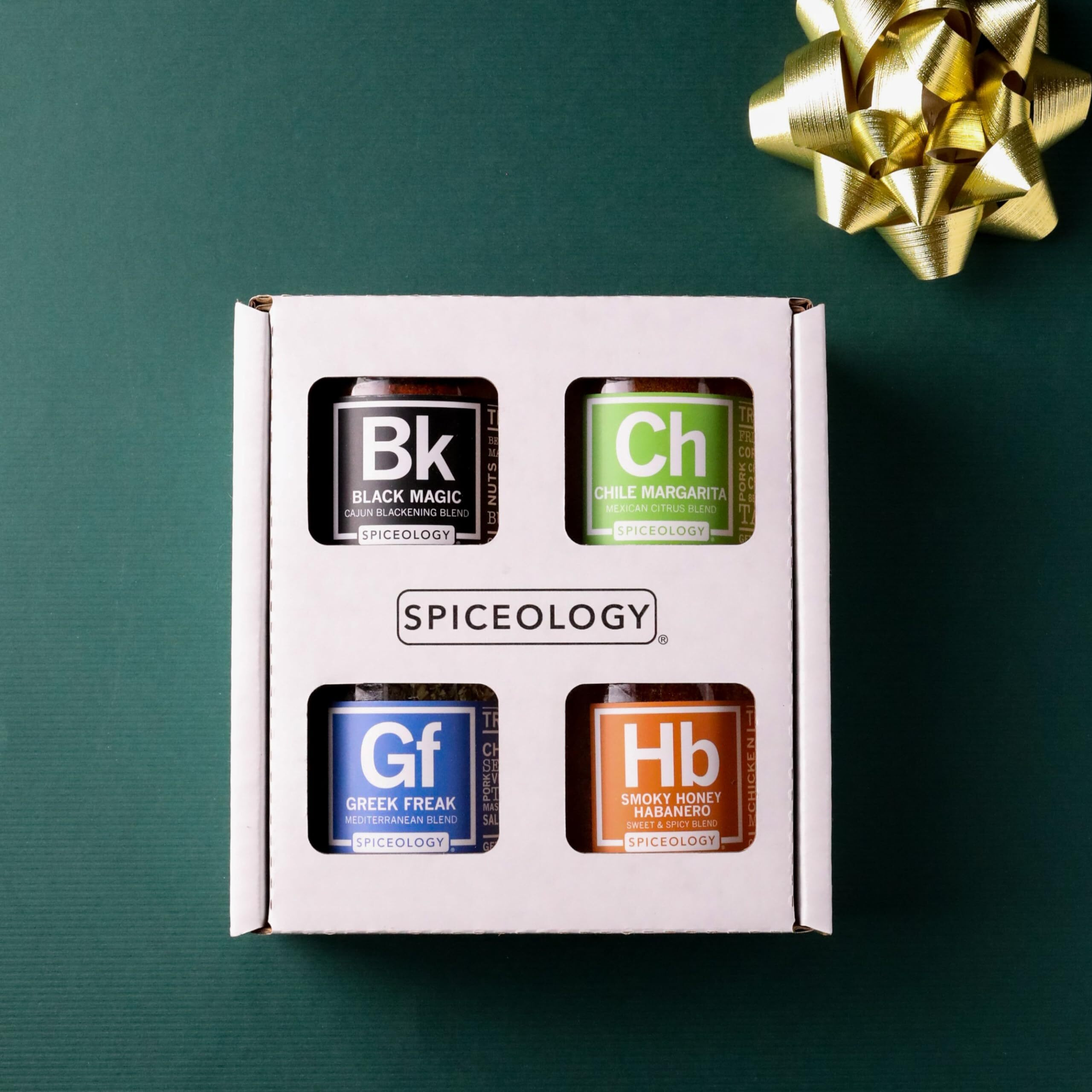 Spiceology - 4-Pack Signature Series - Smoky Honey Habanero, Chile Margarita, Greek Freak, And Black Magic - Grilling Spices - Bbq Rubs Gift Sets - Spices And Seasonings Set