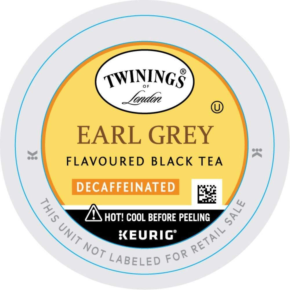 Twinings Of London Naturally Decaffeinated Earl Grey Tea 24-Count K-Cups (Pack Of 2)