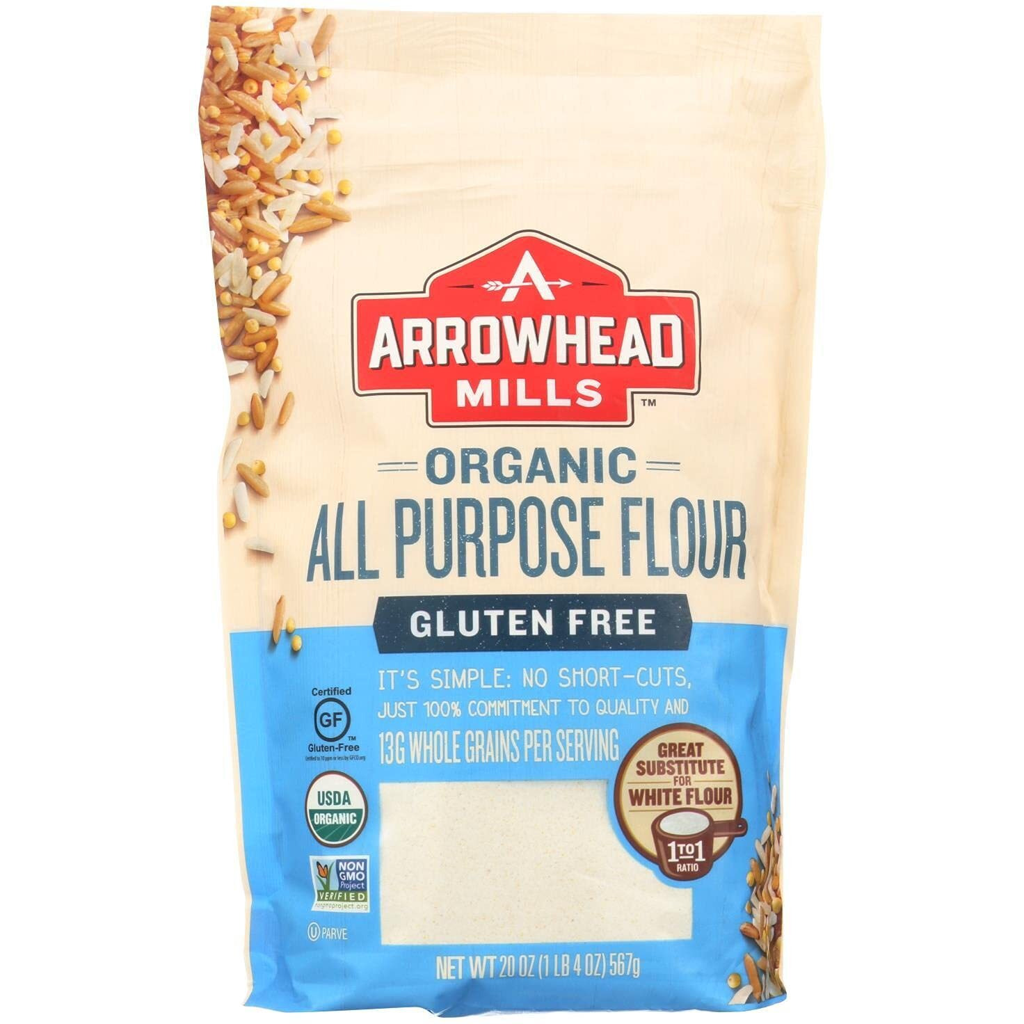 Arrowhead Mills Gluten Free Organic All Purpose Flour, 20 Oz Pack Of 6