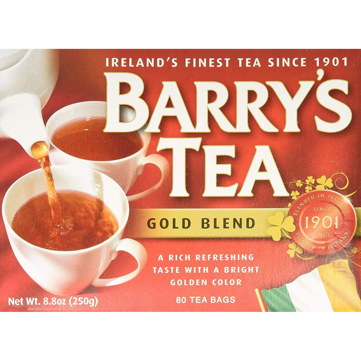 Barry's Tea, Gold Blend, 80 Tea Bags (Pack Of 4)
