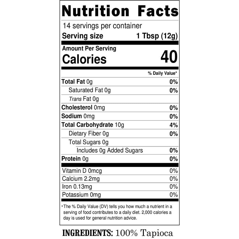 Large Pearl Tapioca  100% Tapioca  100% Natural  Make Your Own Tapioca Pudding/Boba Bubble Tea  Vegan Kosher Sourced  Sugar Free  Non-Gmo  Gluten-Free