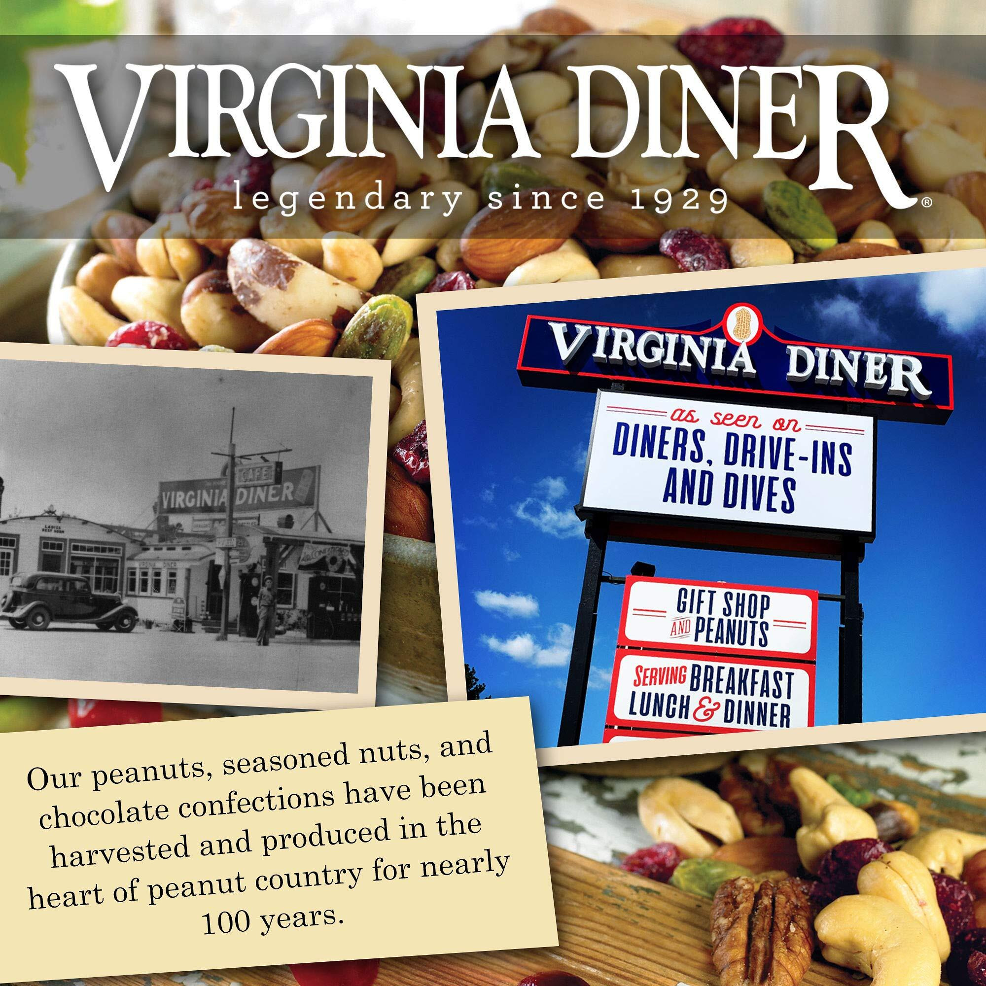 Virginia Diner - Tower Of Traditions Gift Set (Salted, Butter Toasted, Smoked Cajun, & Old Bay Seasoned Virginia Peanuts), Four 10 Ounce Tins