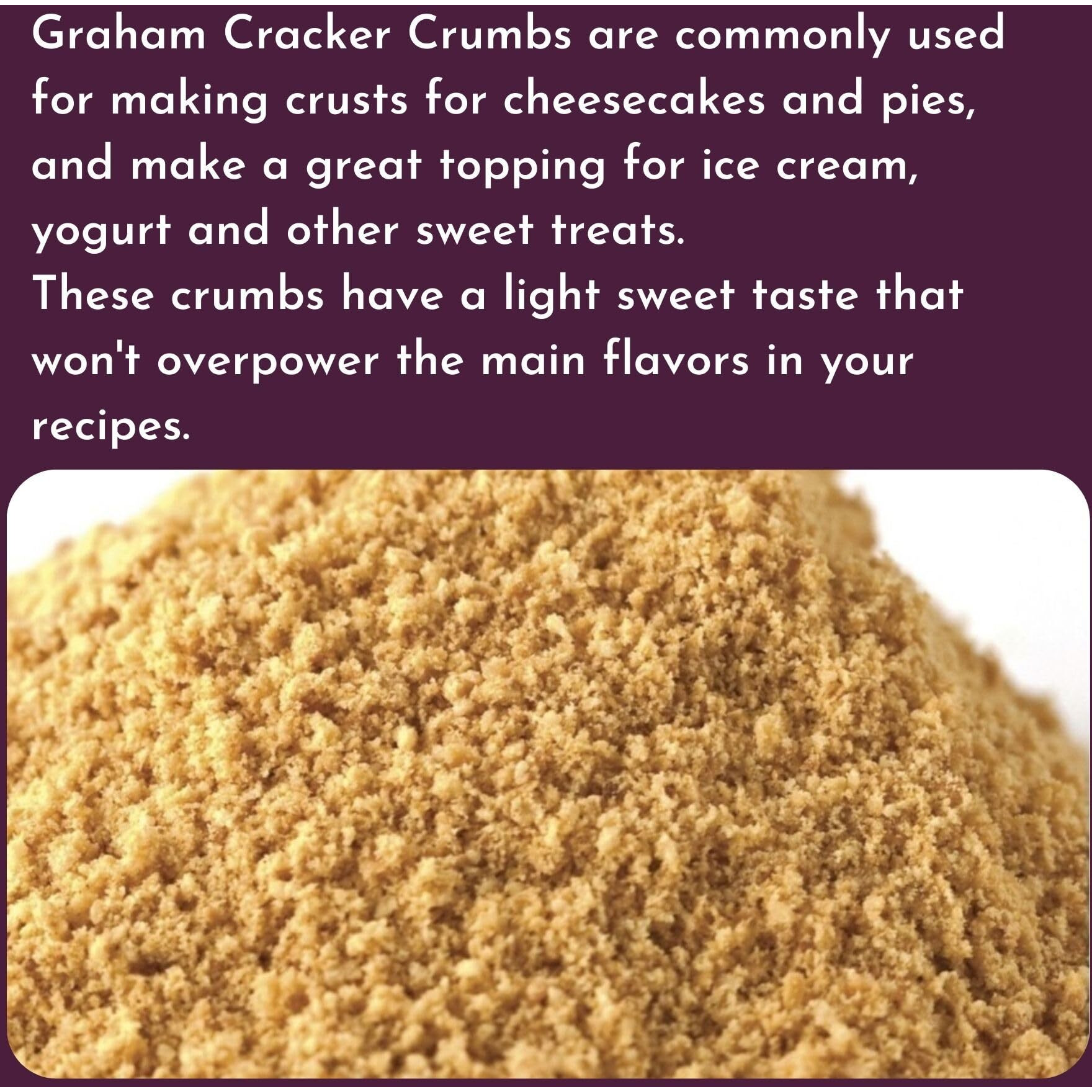Graham Cracker Crumbs - 2 Lb Tub