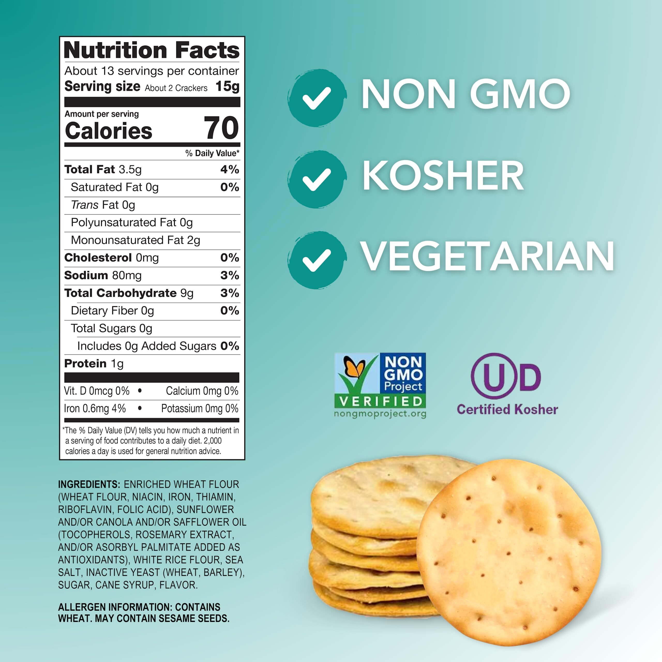 Milton's Craft Bakers Gourmet Crackers Variety Bundle (Multi-Grain, Everything, Crispy Sea Salt) - Non-Gmo Project Verified, All Natural Ingredients, Kosher, Healthy Crackers - 8.4 Oz Each, Pack Of 3