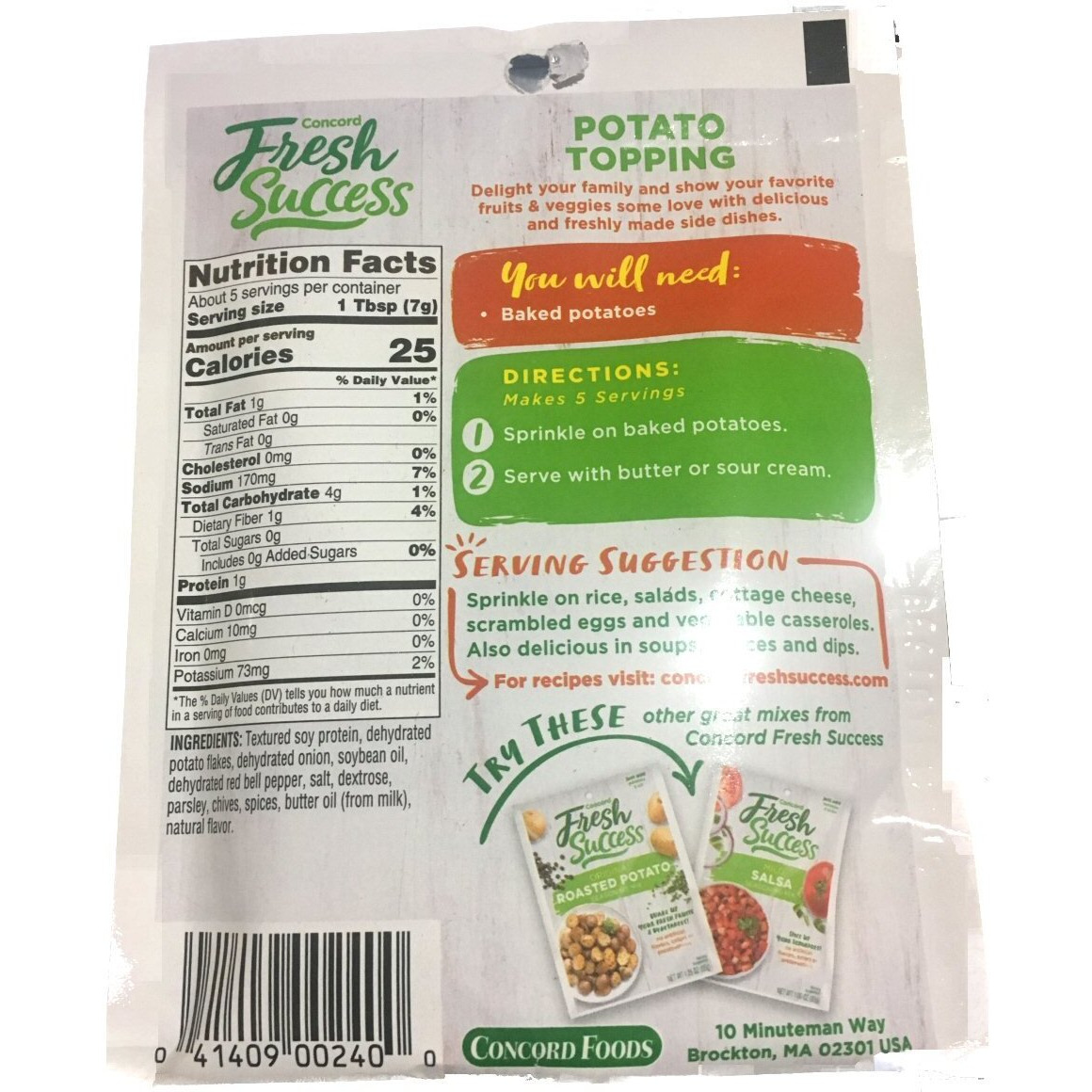 Concord Potato Topping - 18 Pack