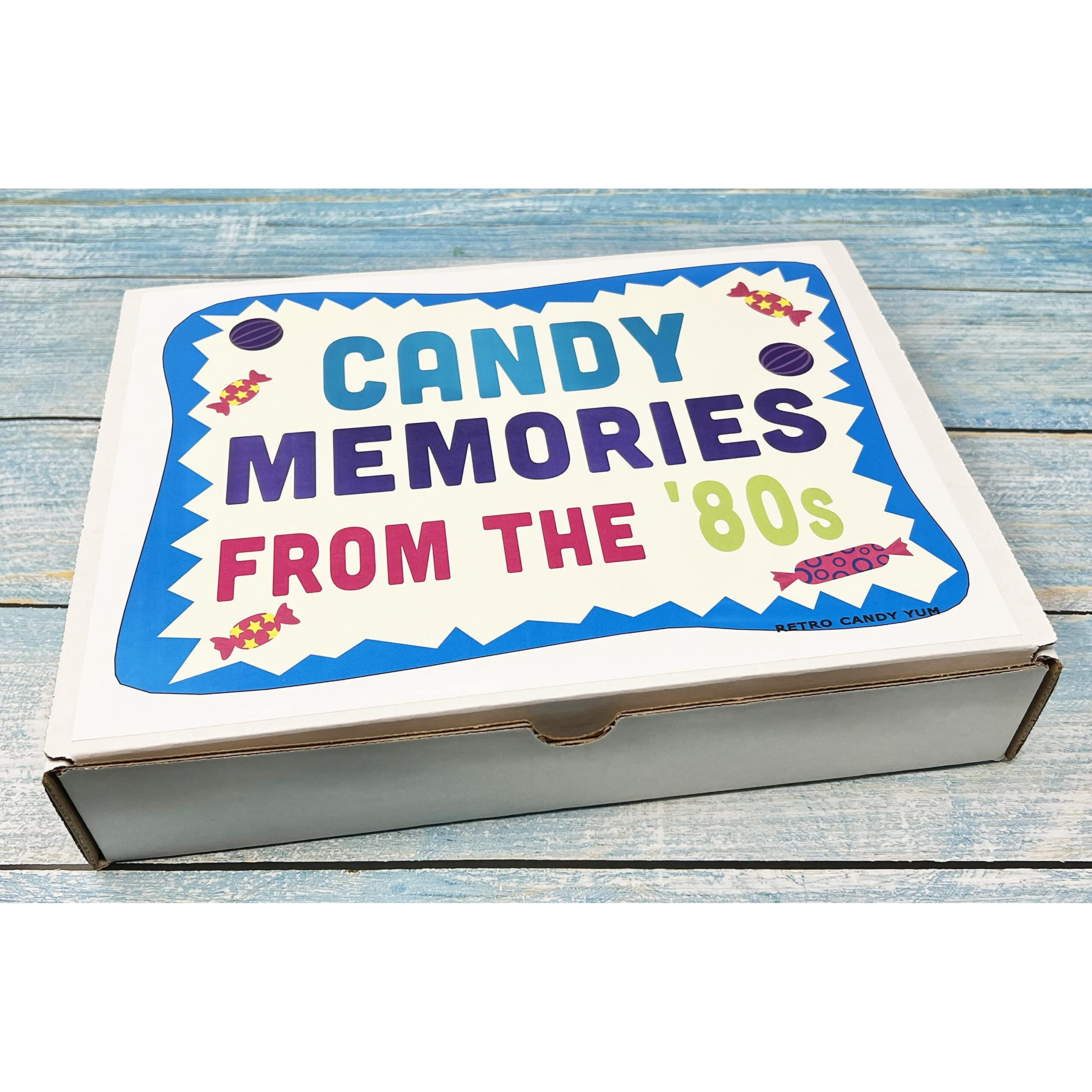 Retro Candy Yum 80S Gift Box With 1980's Candy Assortment For Man Or Woman - Care Package Thank You Or Birthday Gag Gift