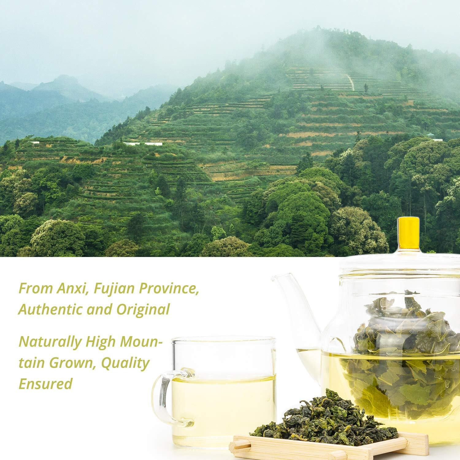 Oriarm Anxi Tie Guan Yin 250G - Chinese Tieguanyin Oolong Tea Loose Leaf - Fujian Wu Long Green Tea Ti Kuan Yin