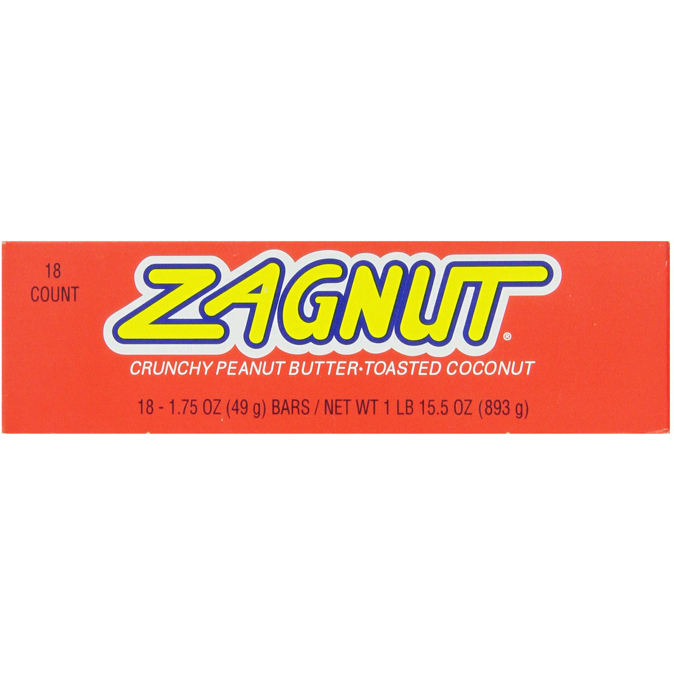 Zagnut Peanut Butter Coconut Candy Bar, 1.75 Ounce (Pack Of 18)