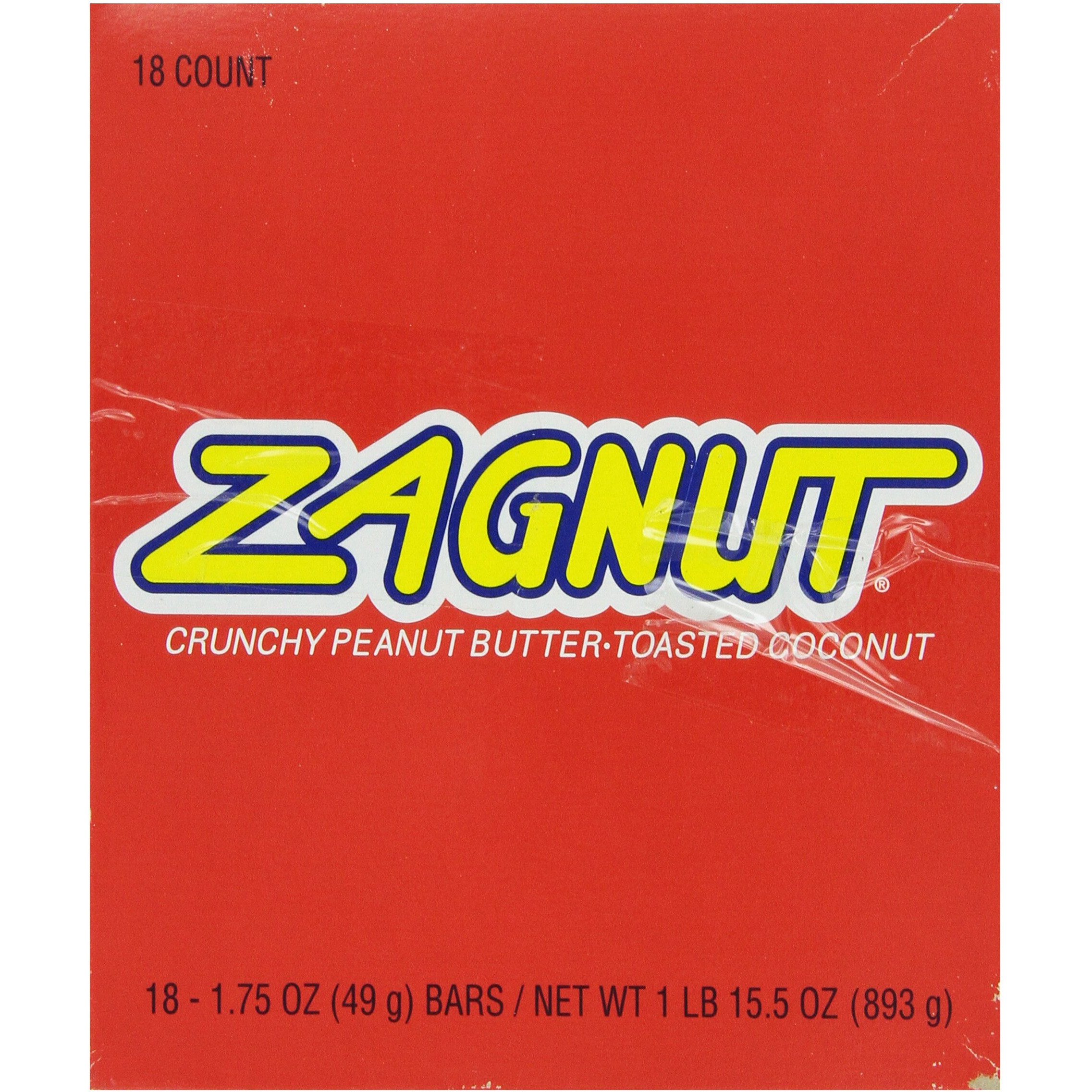 Zagnut Peanut Butter Coconut Candy Bar, 1.75 Ounce (Pack Of 18)