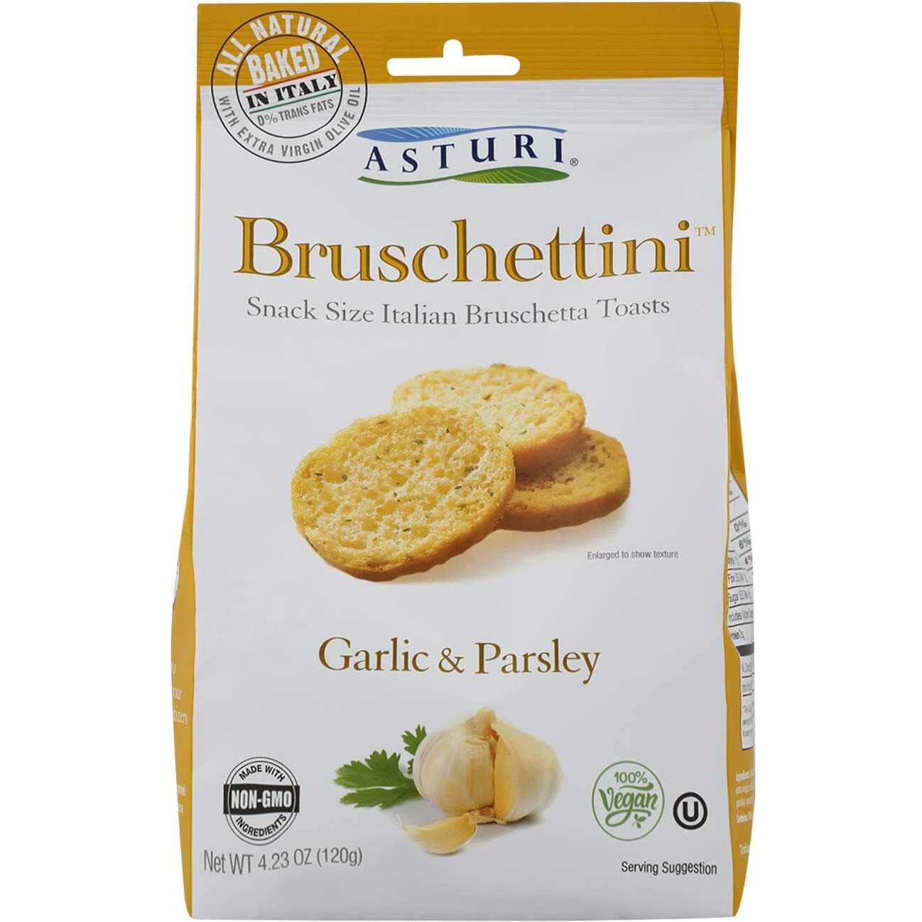 Asturi Bruschettini, Garlic And Parsley, 4.23 Ounce