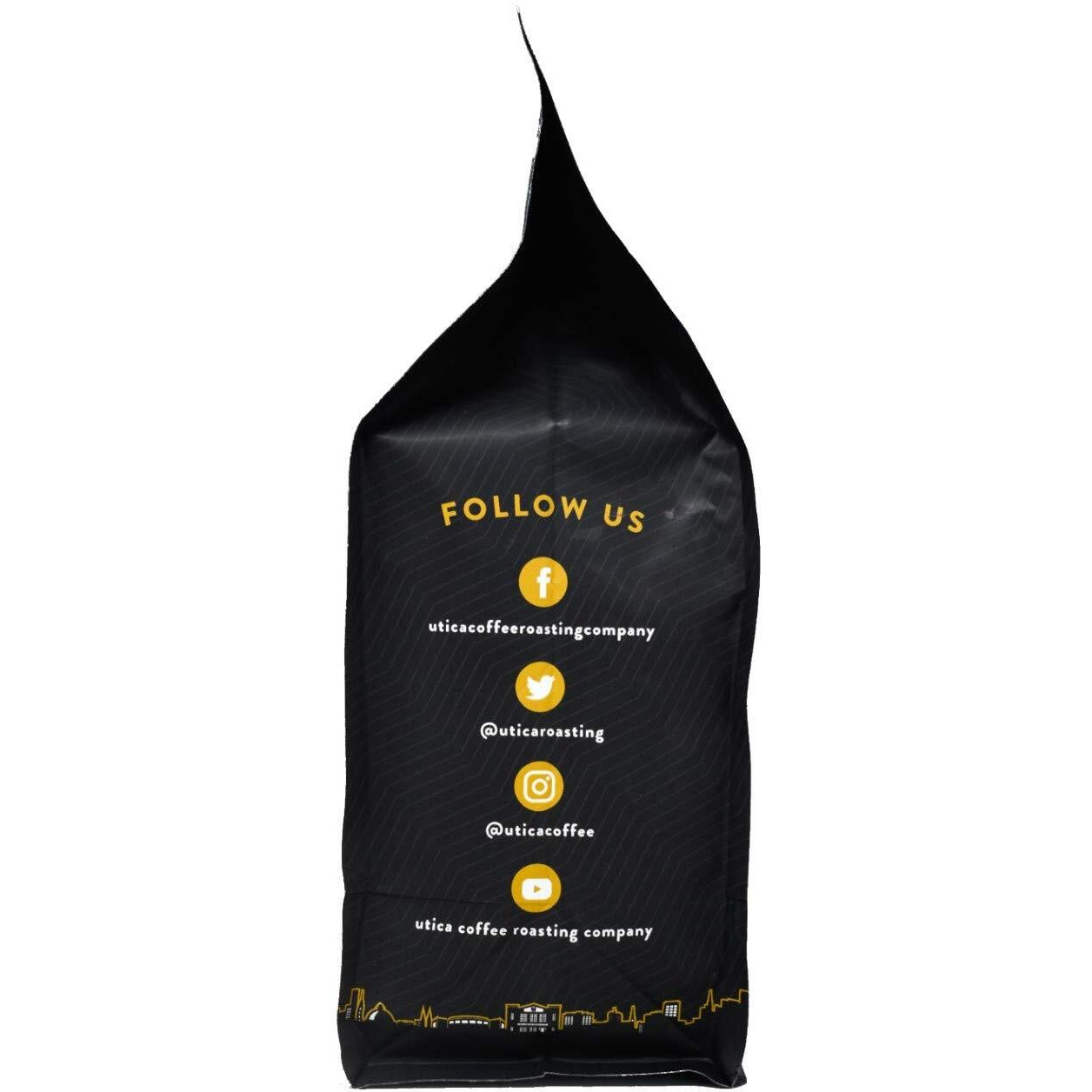 Utica Coffee Roasting Co. The Art Of Darkness | Specialty Dark Roasted Ground Coffee | 16 Oz Reclosable Bag