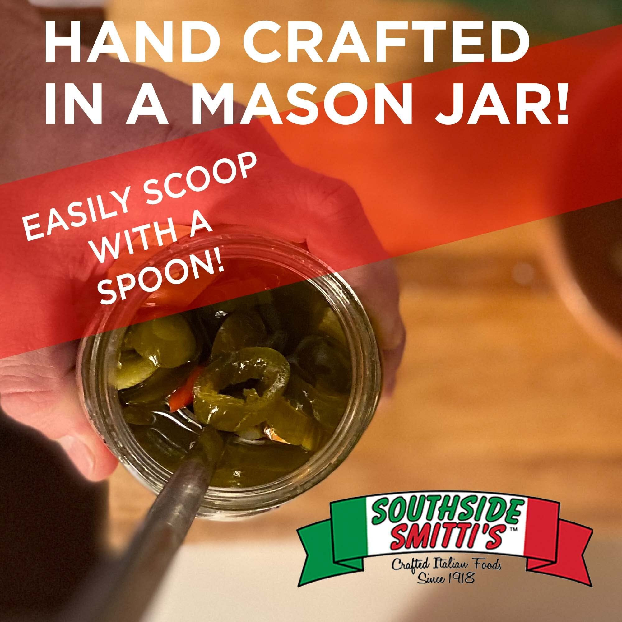 Southside Smitti's - Italian Style Giardiniera - Mild - 16 Oz - Best Chicago Style Giardiniera Peppers - Original Southside Recipe