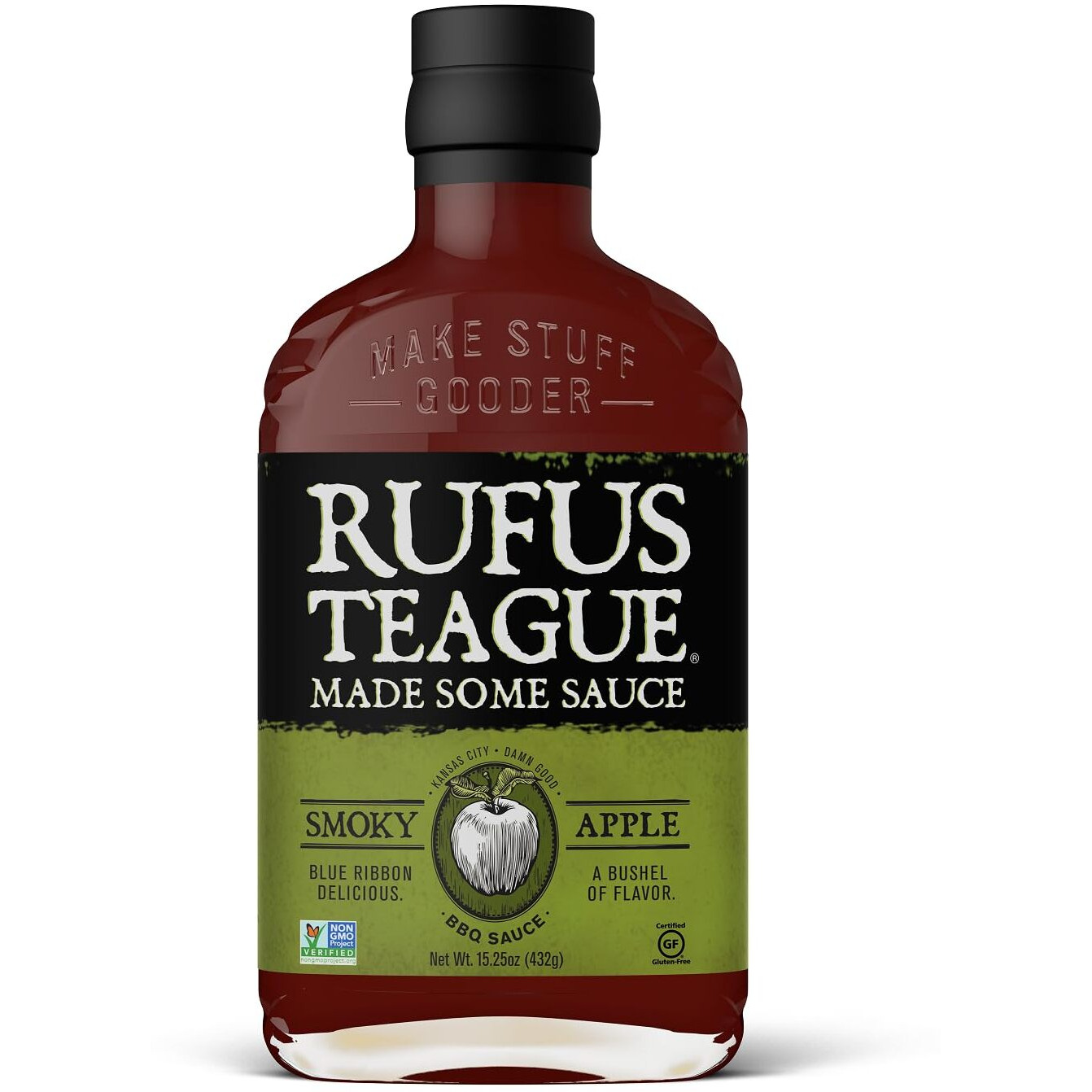 Rufus Teague - Smoky Apple Bbq Sauce - Premium Barbecue Sauce - 15.25 Oz. Bottle