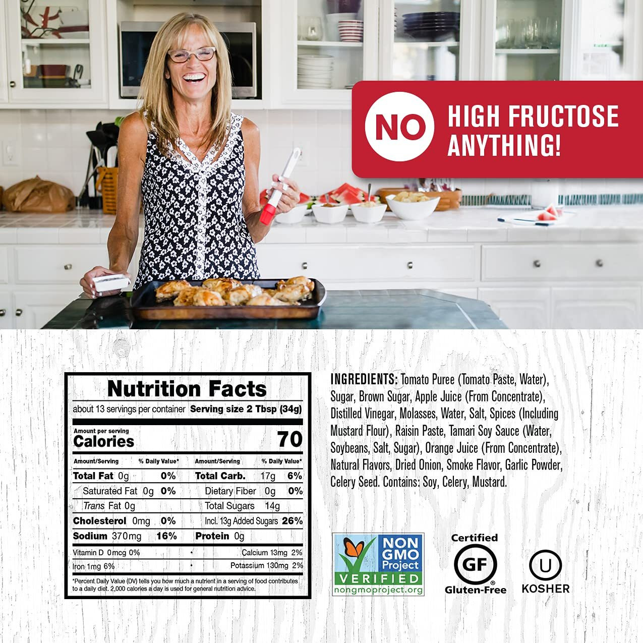 Rufus Teague - Smoky Apple Bbq Sauce - Premium Barbecue Sauce - 15.25 Oz. Bottle