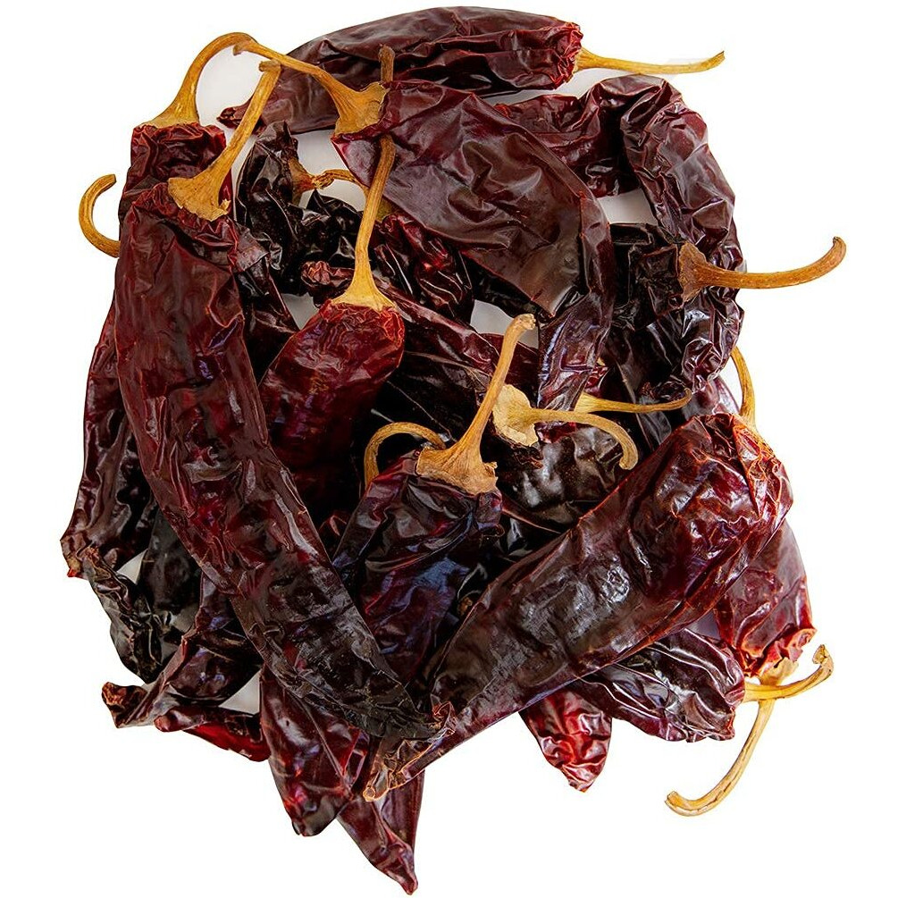 8Oz California Dried Whole Chilies Peppers, Anaheim Chile Seco Pods For Authentic Mexican Food, Heat-Sealed Resealable Bag By 1400S Spices
