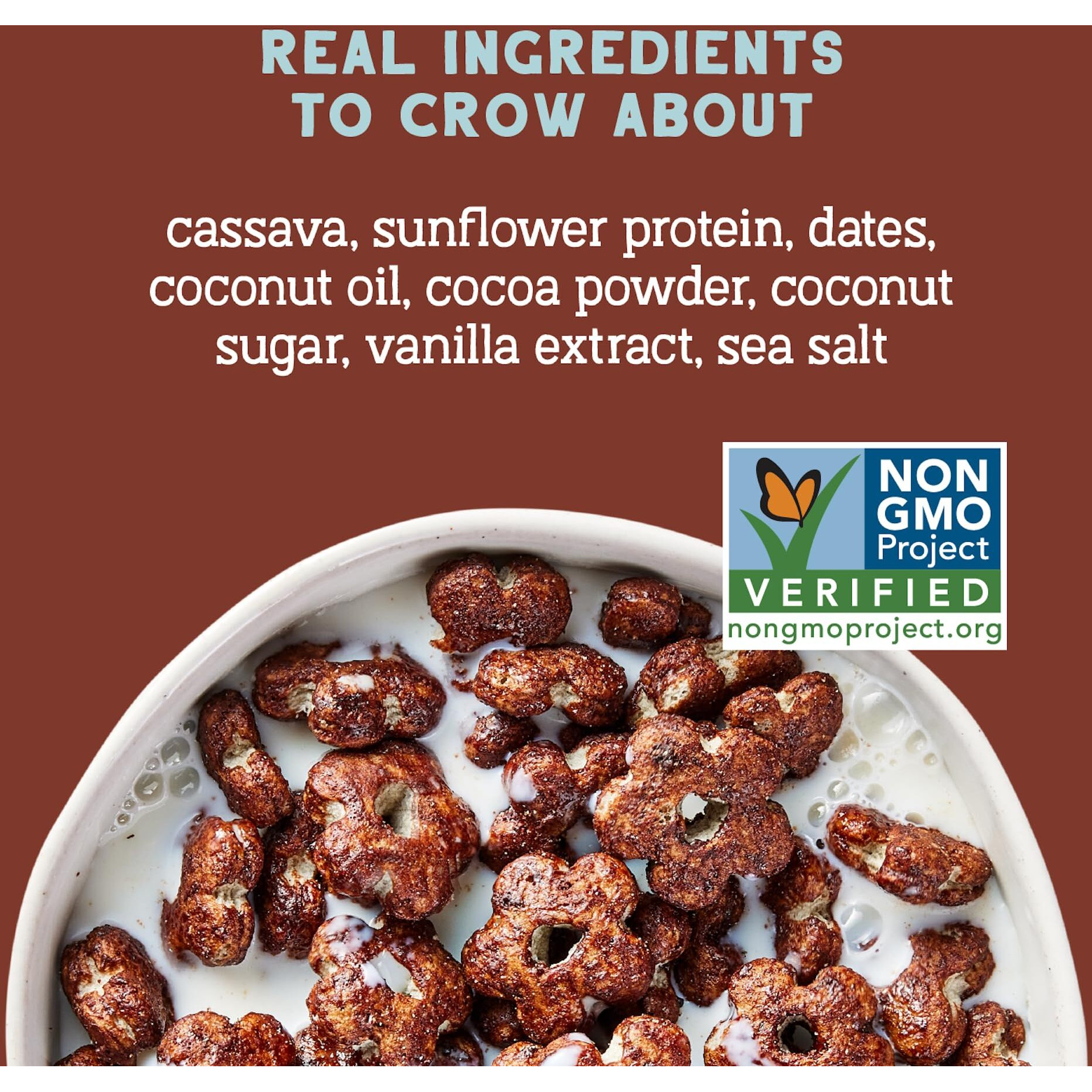 Seven Sundays Sunflower Cereal, Real Cocoa, 8 Oz Bag (Pack Of 3), Grain & Gluten Free, 5G Upcycled Protein, 1G Added Sugar, Crunchy Chocolate Snack