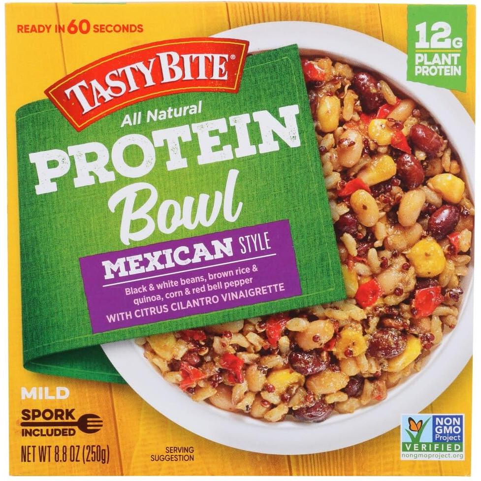 Tasty Bite Mexican Protein Bowl, 8.8 Ounce, Pack Of 6, Ready To Eat, Microwaveable, Vegan, 12G Plant Protein, Tangy Citrus