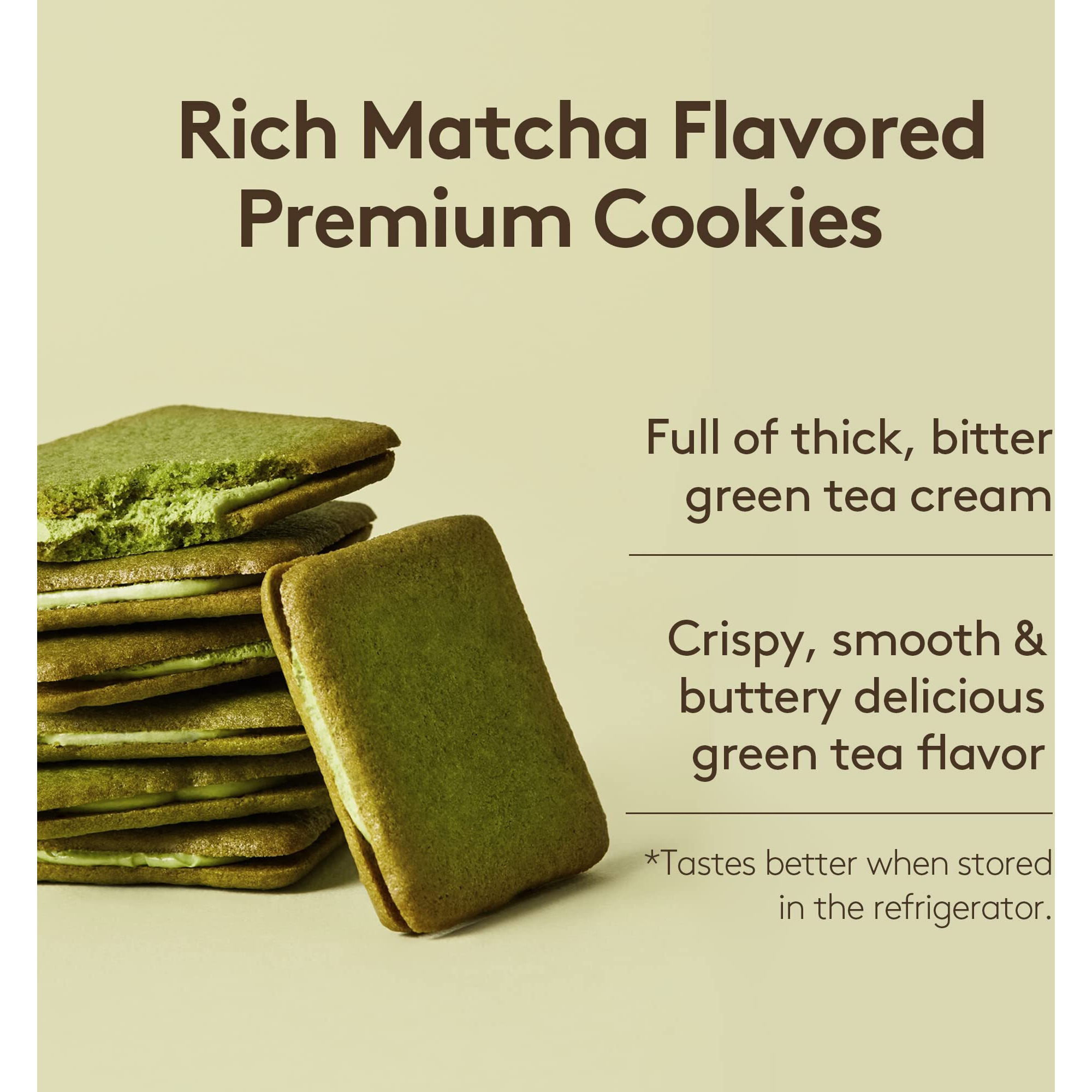 Osulloc Langue De Chat Cookies (3.52Oz, 100G) Korean Matcha Flavored Snacks | Asian Snacks, Premium Tea Food