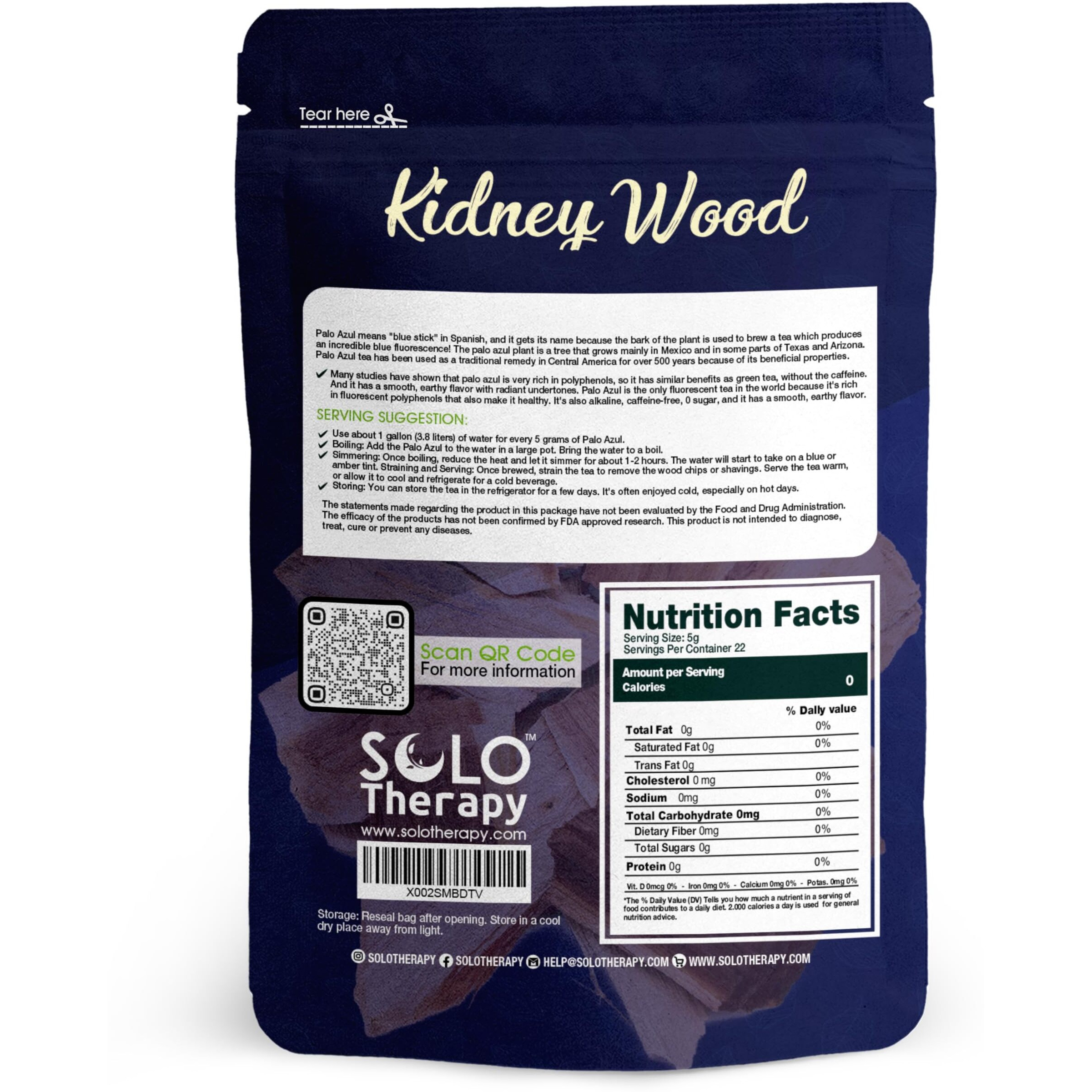 Palo Azul 4 Oz, Kidney Wood 4 Oz, Cyclolepis Genistoides, Resealable Bag, Blue Stick Tea, Palo Azul Tea Bark, Palo Azul Wood Chips, Product From Mexico, Packaged In The Usa (4 Ounces)