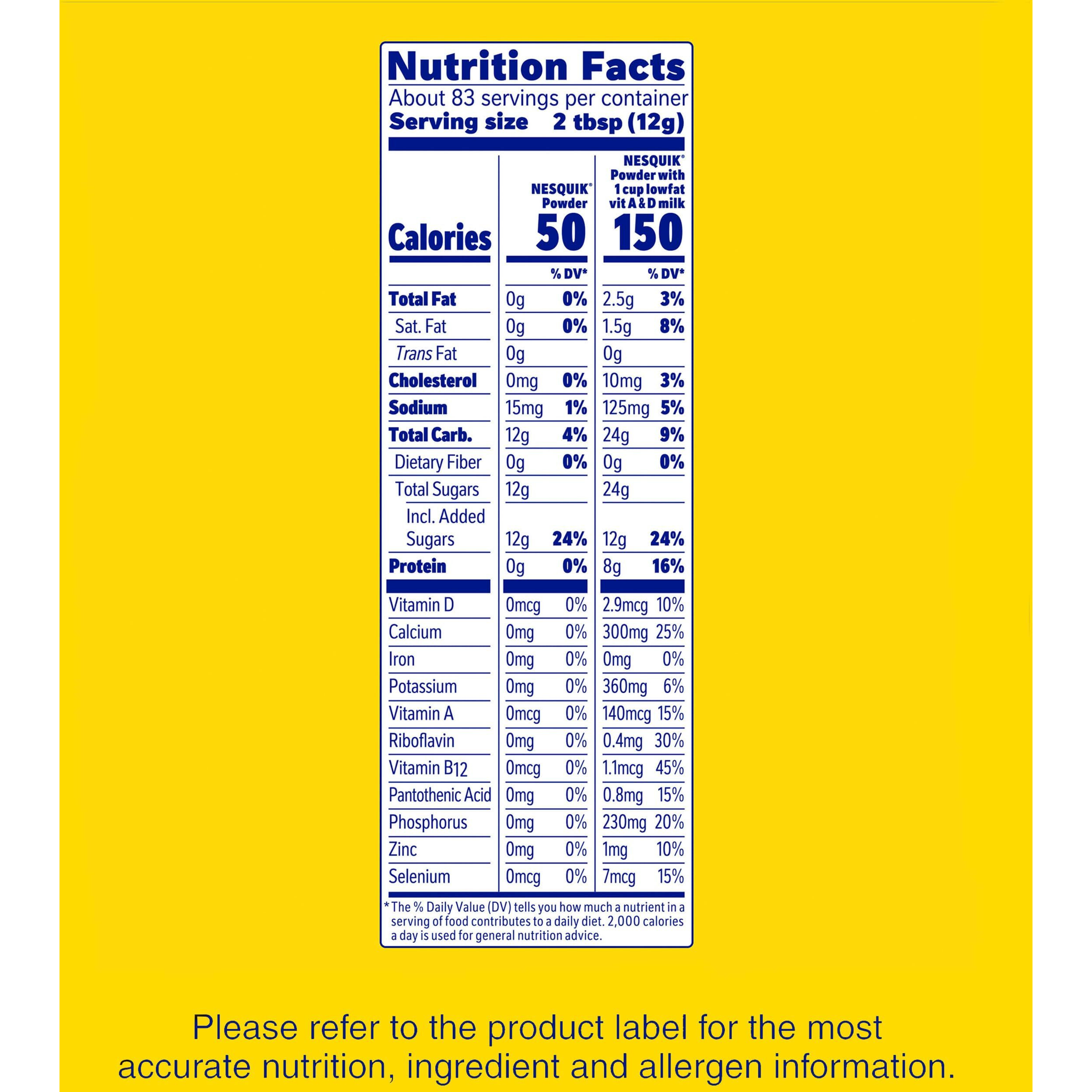 Nesquik Strawberry Flavor Powder Drink Mix Canister