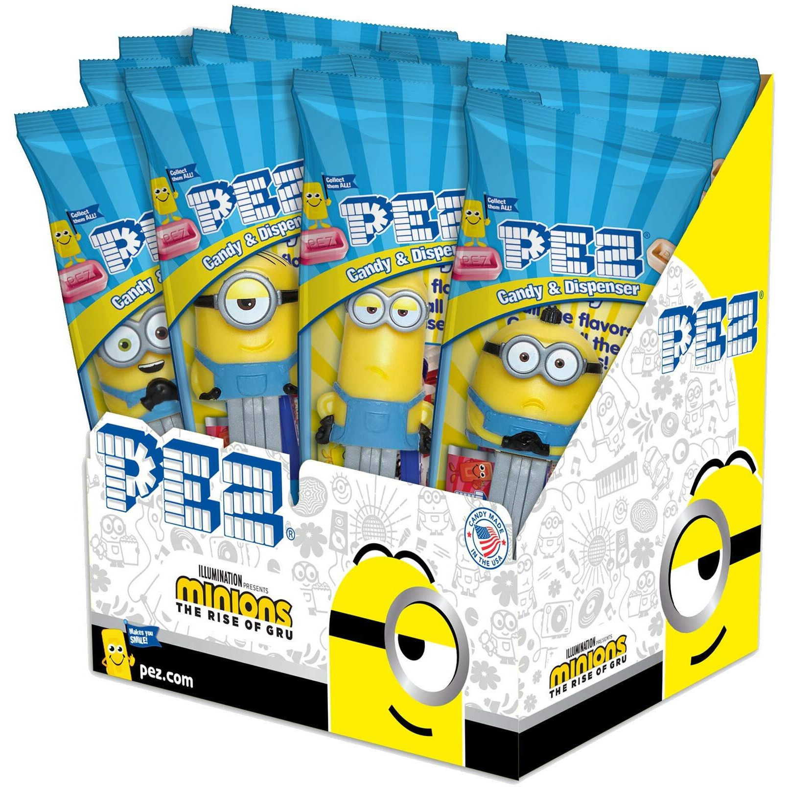 Pez Candy Minions Assorted Fruit (Pack Of 12)