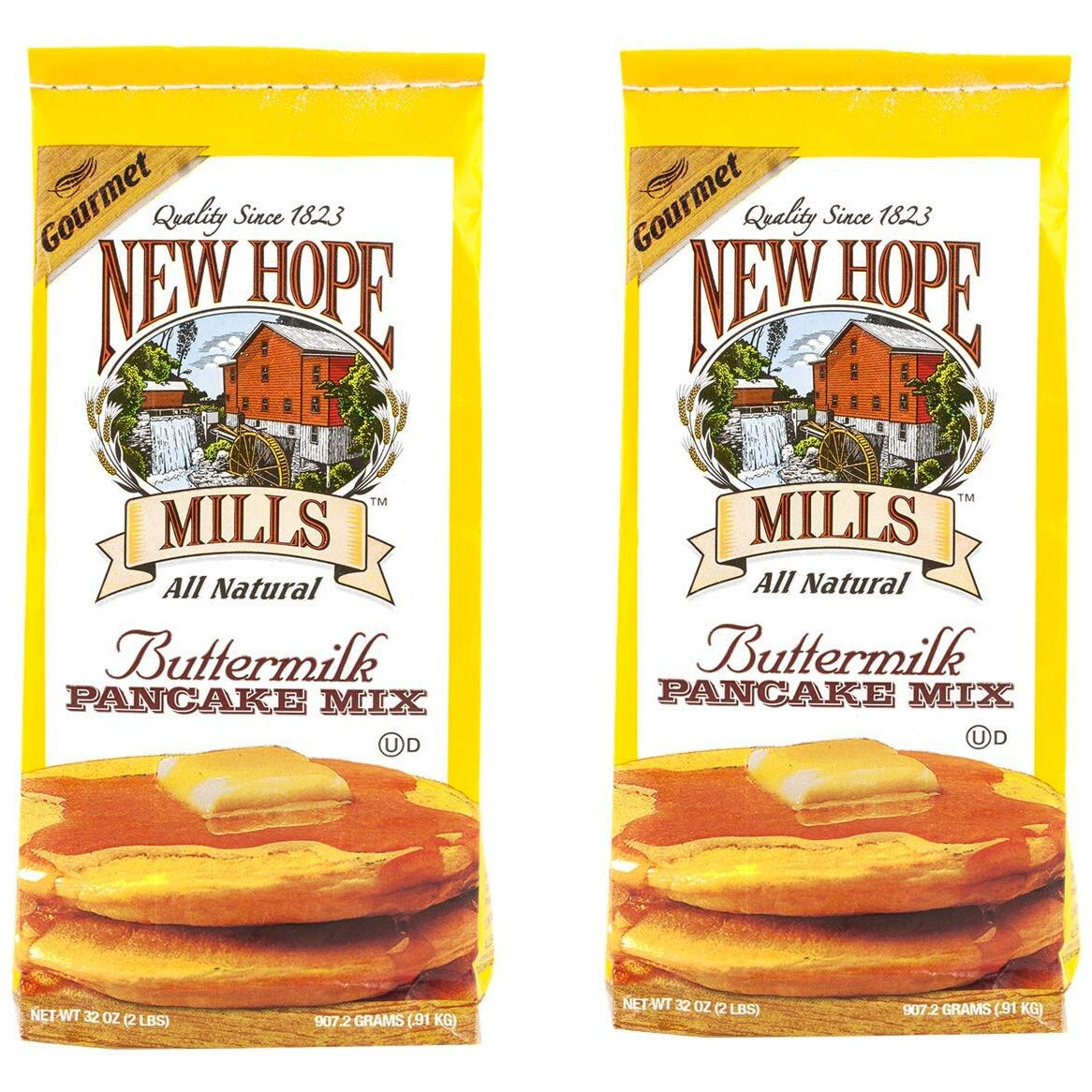 New Hope Mills Easy To Make Pancake Mix- Two 32 Oz. Bags- Your Choice Of 5 Different Varieties (Buttermilk)