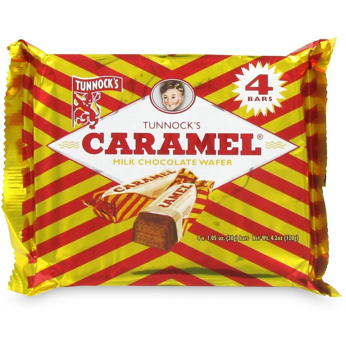 Pack Of 3 Tunnocks Caramel Wafers (12 Bars Package)