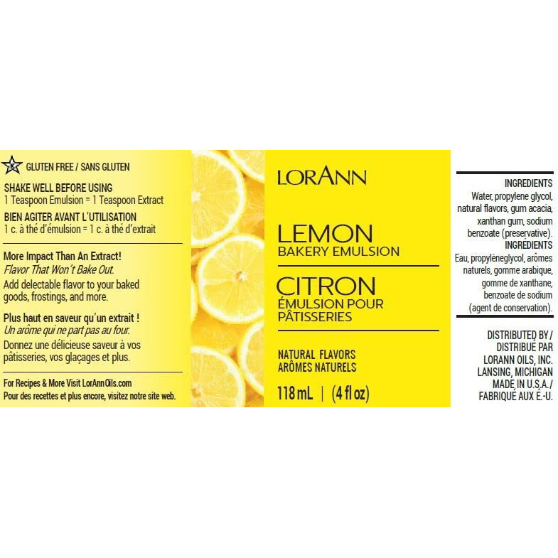Lorann Oils Cream Cheese, Lemon, Strawberry Bakery Emulsion Triple Flavor Blend, Ideal For Enhancing Complex Flavors In Baked Goods, Gluten-Free, Keto-Friendly, Flavor Blend Essential