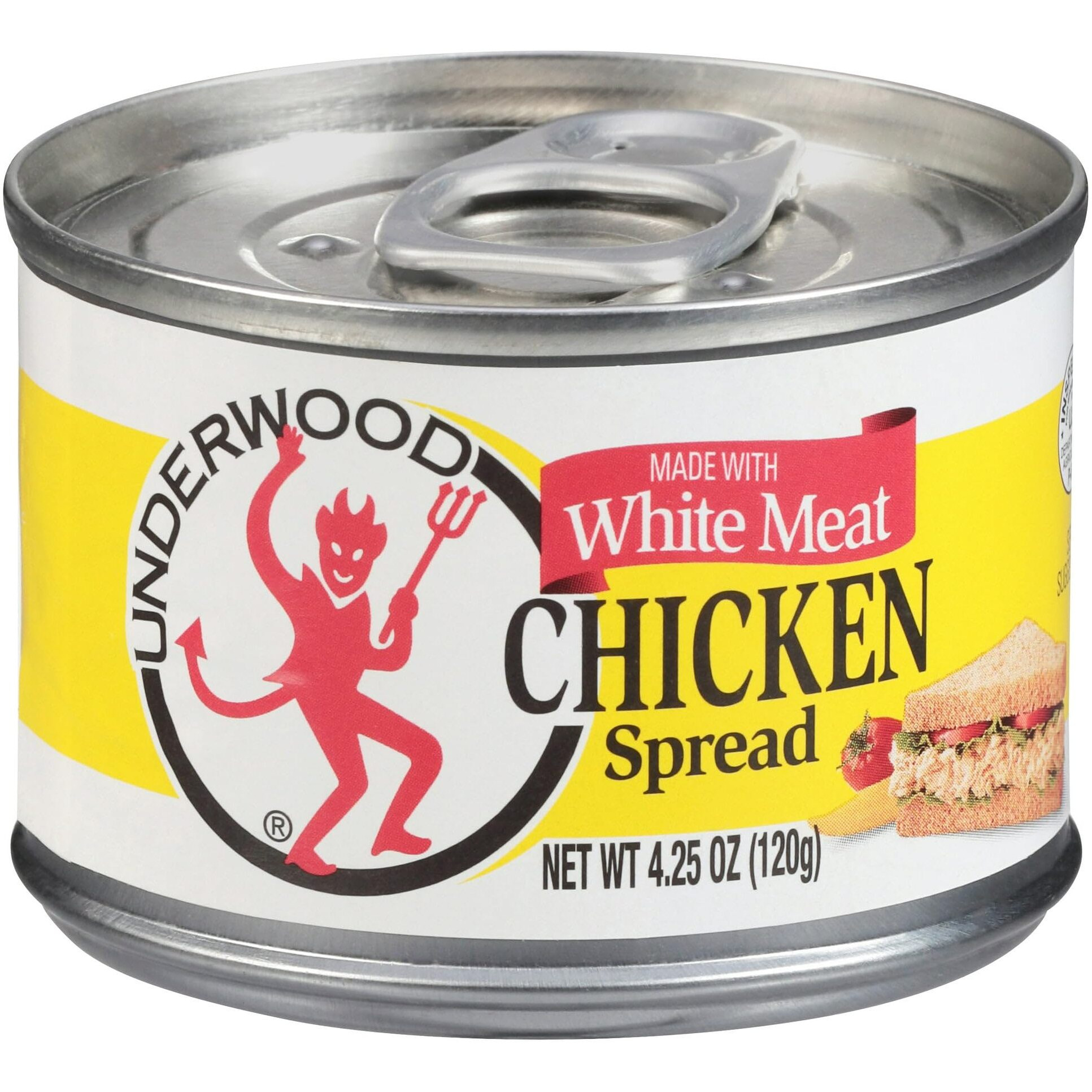Underwood White Meat Chicken Spread, 4.25Oz Cans (Pack Of 6)