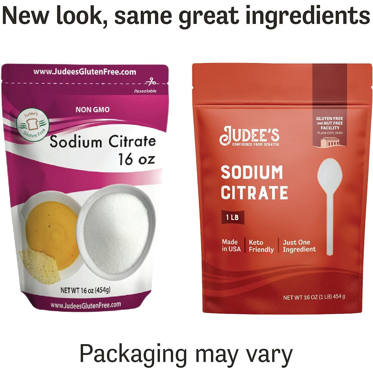 Judees Sodium Citrate - 1Lb (16Oz) Resealable Pouch | 100% Non-Gmo, Keto-Friendly, Gluten-Free & Nut-Free | Food Grade | Great For Molecular Gastronomy Cooking