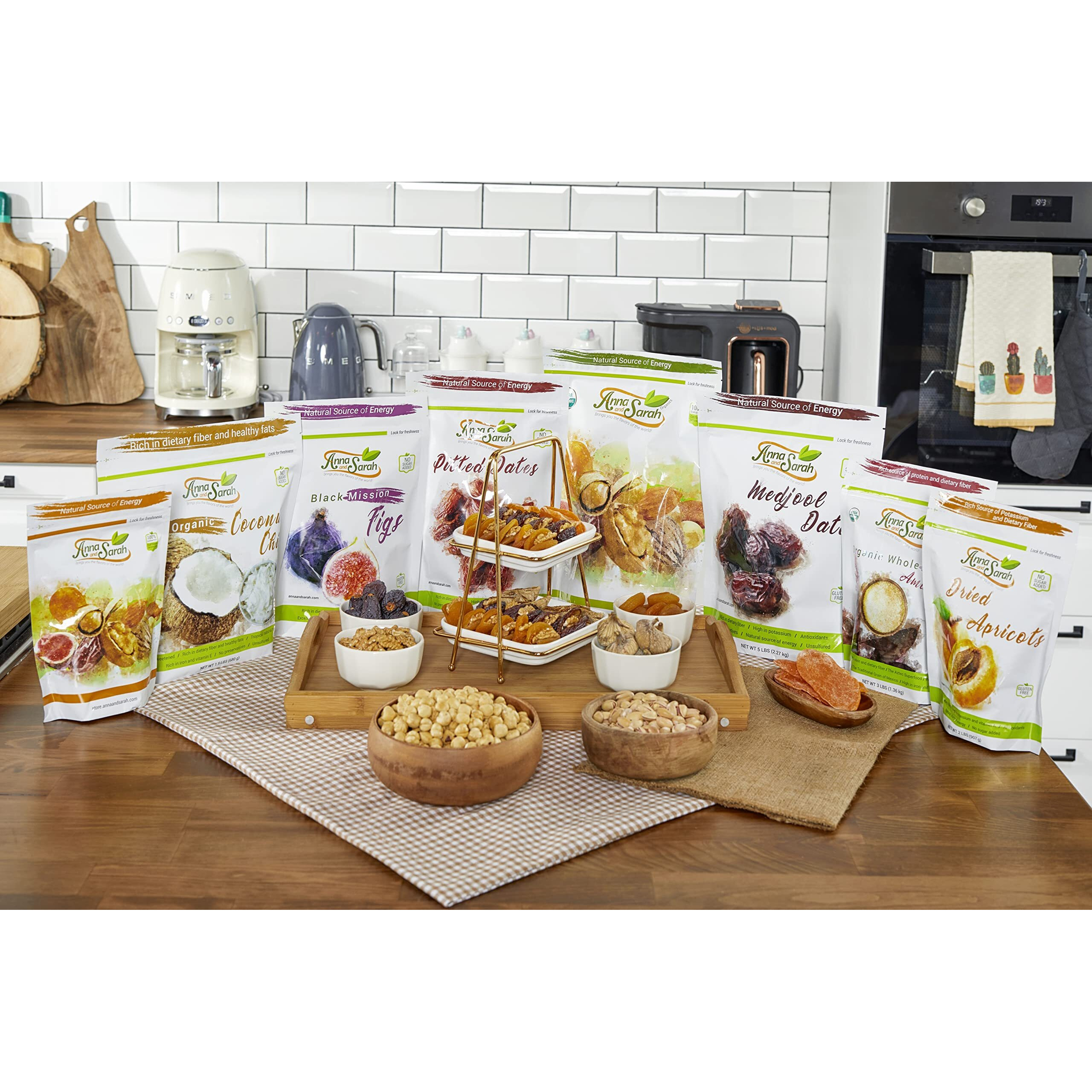 Anna And Sarah Almonds In Shell, Raw, Natural, Whole, Jumbo California Almonds, In Resealable Bag, 2 Lbs