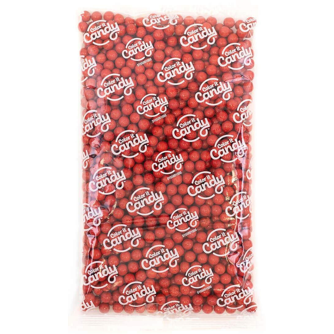 Color It Candy Red Sixlets 2 Lb Bag - Perfect For Table Centerpieces, Weddings, Birthdays, Candy Buffets, & Party Favors.