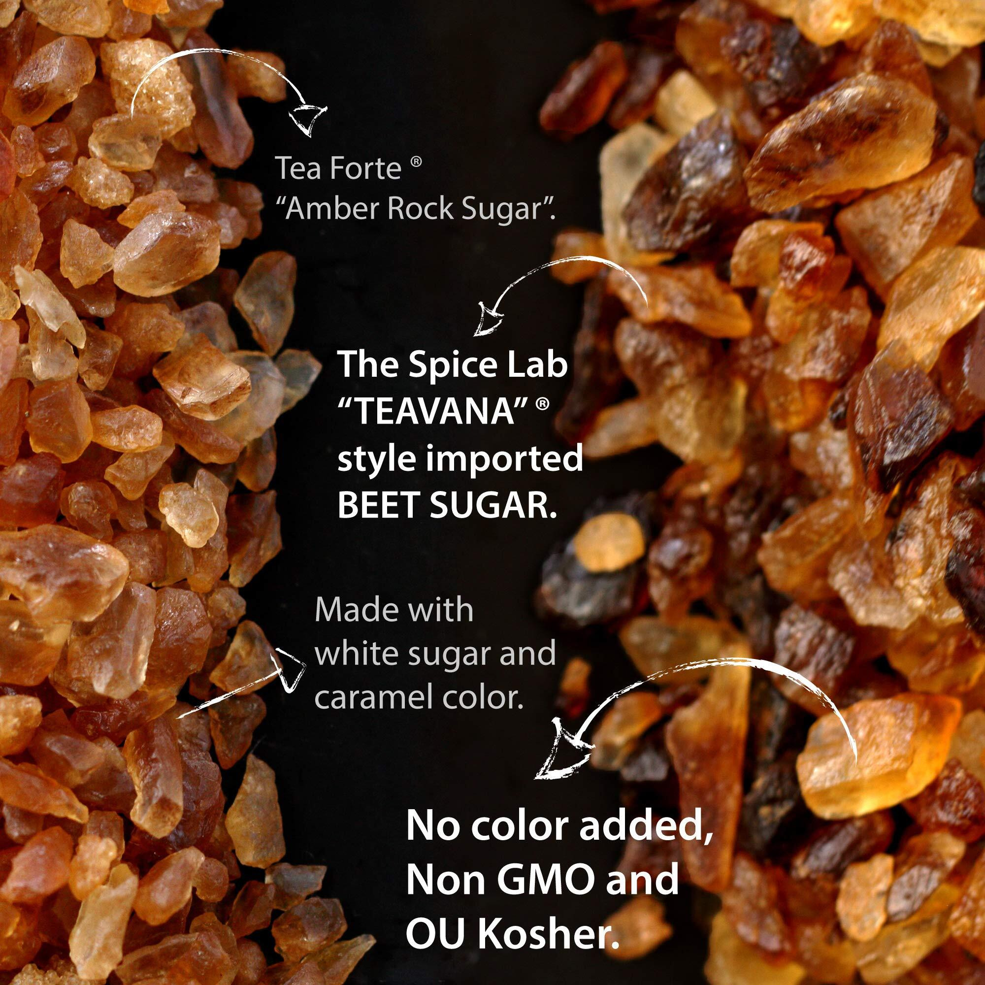 The Spice Lab Belgian Rock Sugar - 2 Pounds - Natural Real Beet Sugar - Brown Rock Sugar - Teavana Style Tea Sugar - Perfect Sugar Cube Or Amber Sugar Replacement - Natural Rock Sugar For Tea