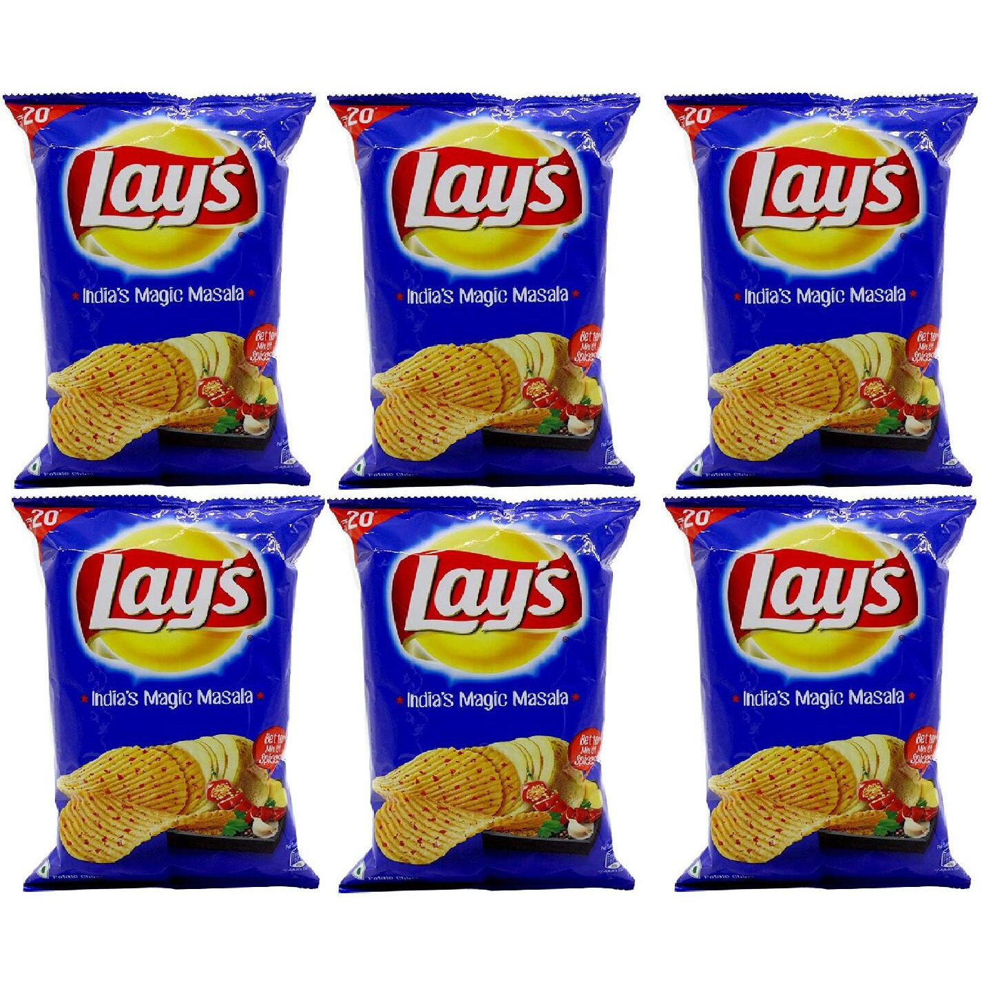 Great Bazaar Lays India's Magic Masala, 52G (6 Pack)