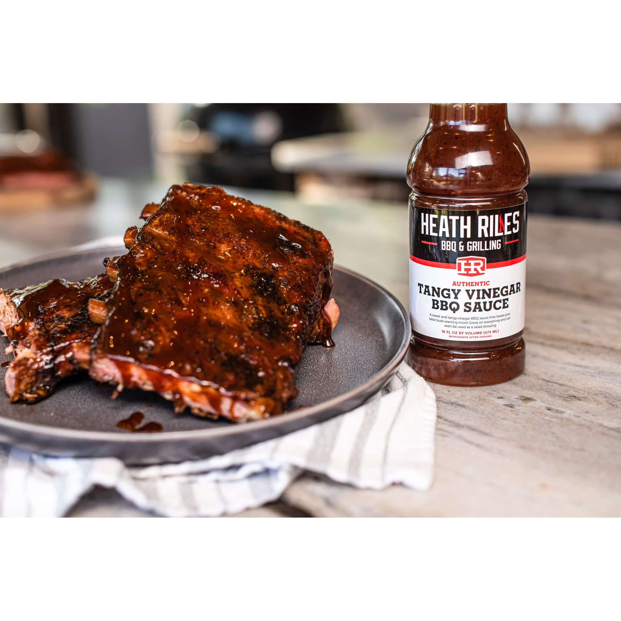 Heath Riles Bbq Sauces, Sweet And Tangy Vinegar Bbq Sauce Sampler, Pit Master Barbecue Sauce For Meat, Marinades, Dressings