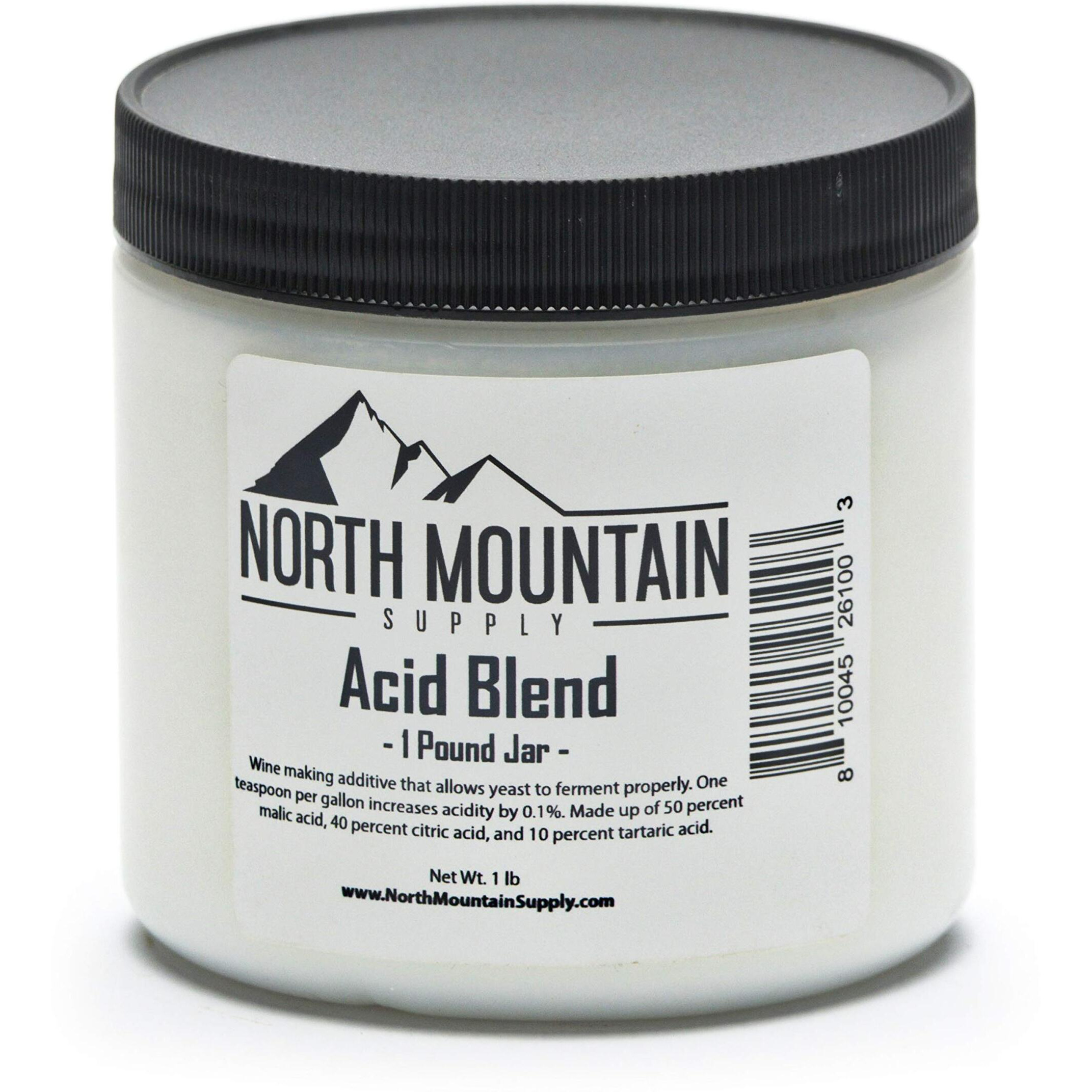 North Mountain Supply Food Grade Acid Blend - 1 Pound Jar