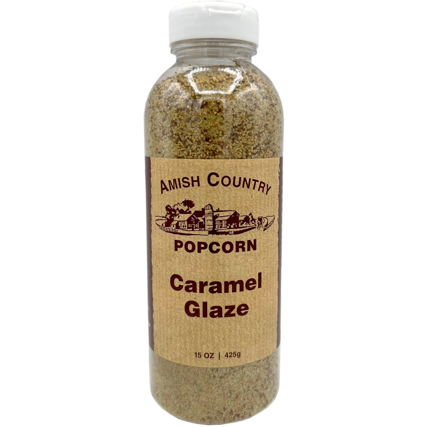 Amish Country Popcorn | Sweet Caramel Glaze - 15 Oz | Old Fashioned, Non-Gmo And Gluten Free