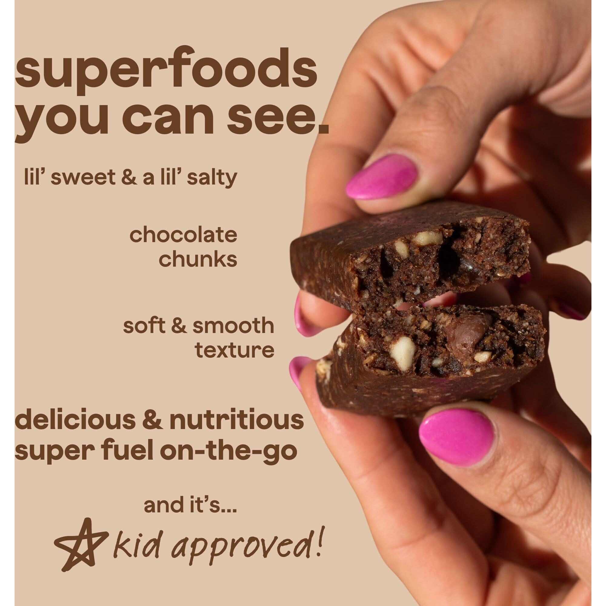 The Bomb Co. Blender Bomb Bar, Cacao Sea Salt, Superfood Snack Bar, Antioxidant Supplement, Almond Butter, Hemp Seeds, Chia Seeds, Flax Seeds, Vegan Chocolate Chips, Cacao Powder, Sea Salt, 9 Bars