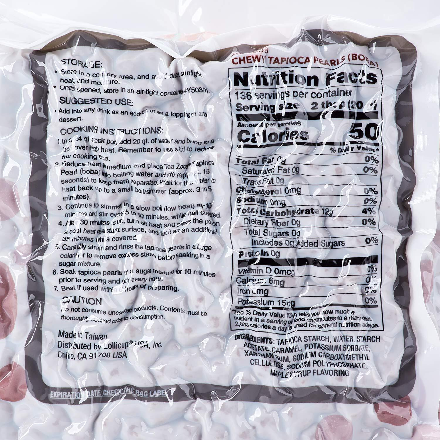 Tea Zone Chewy Tapioca Boba - Bag (6 Lbs)