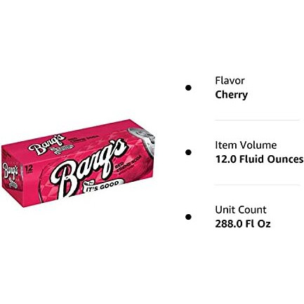 Barq's Red Creme Soda, 12 Oz (24 Cans)