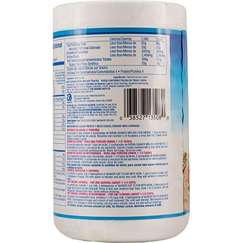 Quaker Oat Flour With Iron, 11.6 Oz, Avena Molida (813508) (Packaging May Vary)