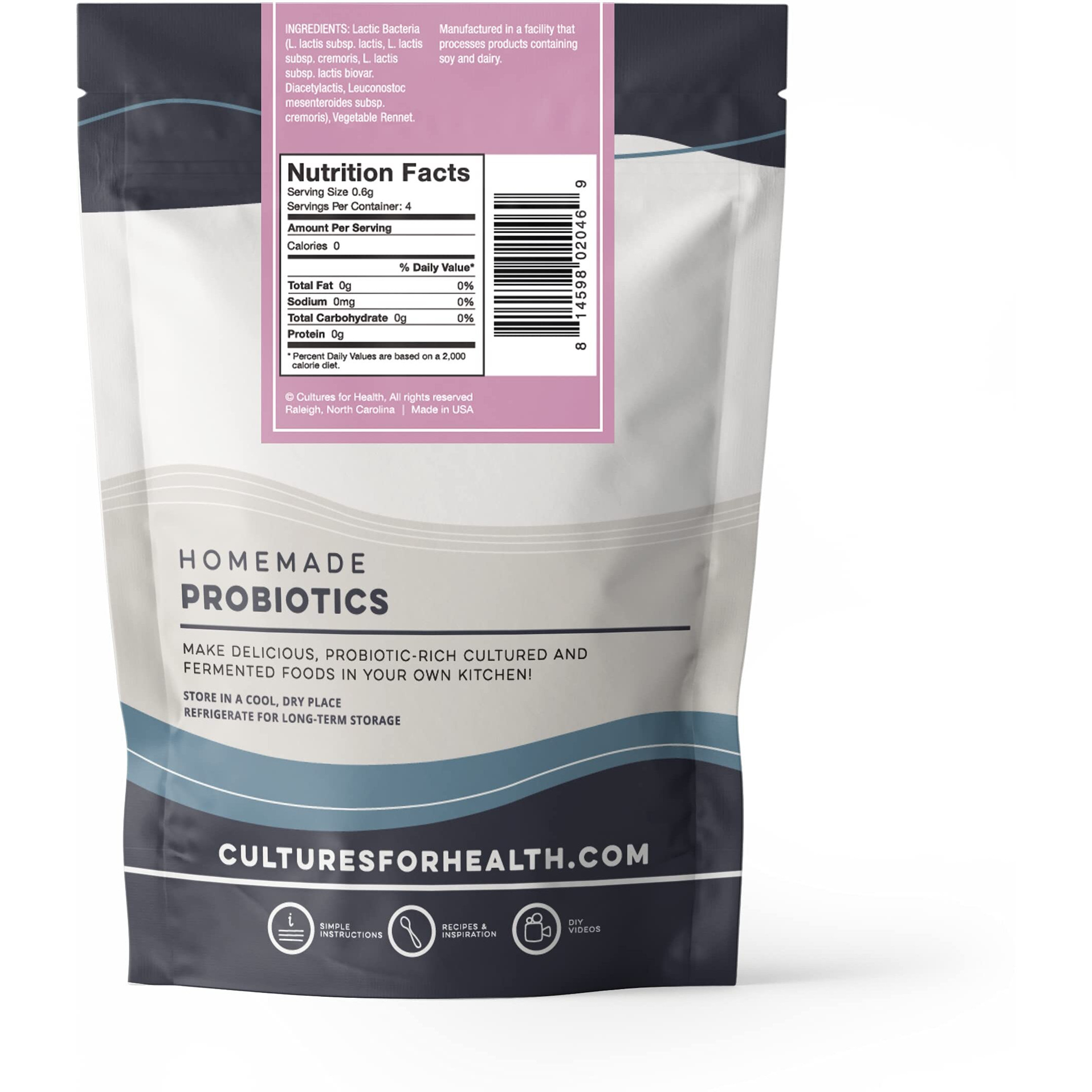 Cultures For Health Crme Frache Starter Culture | 4 Packets Direct-Set Active Cultures | Diy Homemade Rich Sour Cream | Cultures On Your Counter In Just 12 Hours | Make With Cream Or Half And Half