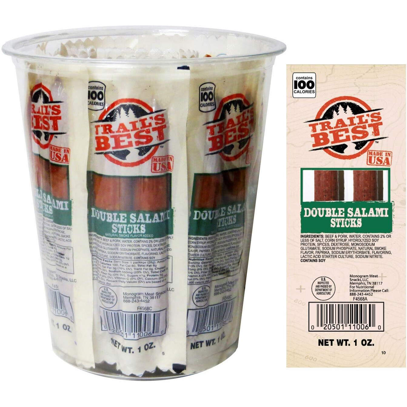 Trails Best 1Oz Double Salami Twin Packs (15 Count Tub)